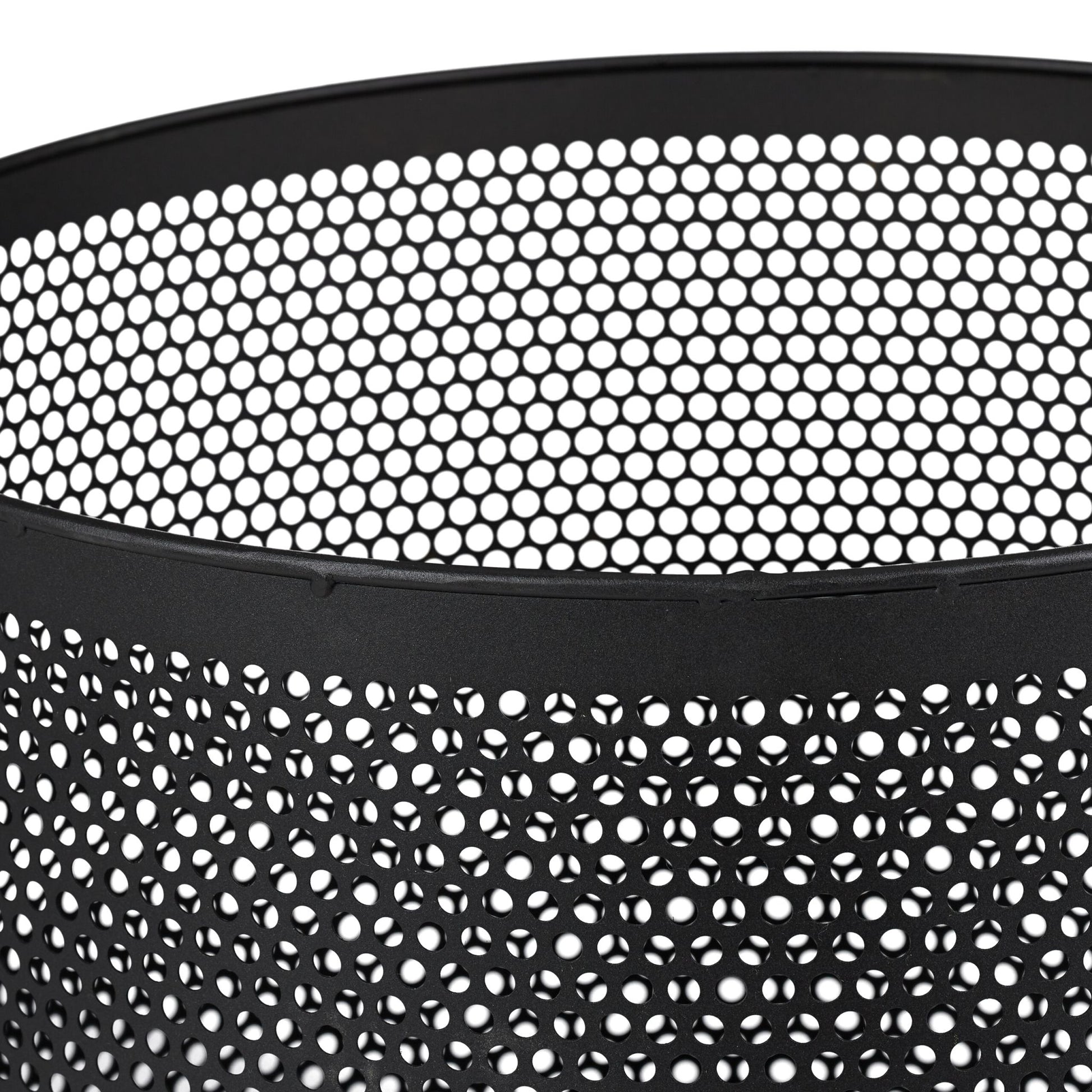 Feuerkorb Mesh Design Schwarz von Relaxdays