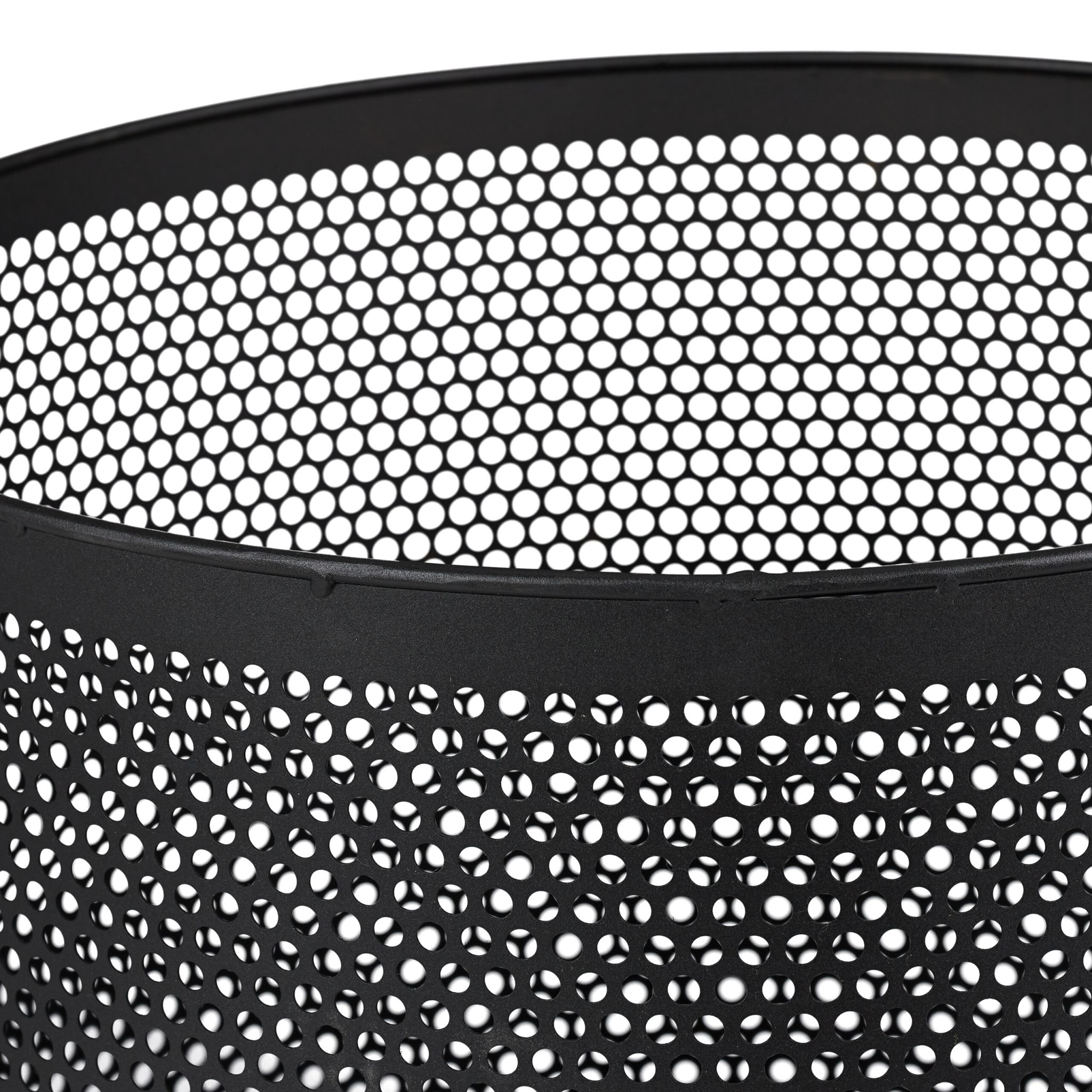 Feuerkorb Mesh Design Schwarz von Relaxdays