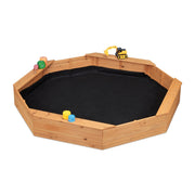 Sandkasten Achteck mit Vlies Hellbraun von Relaxdays