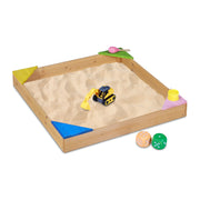 Sandkasten mit Ecksitzen Gelb-Grün-Hellbraun von Relaxdays