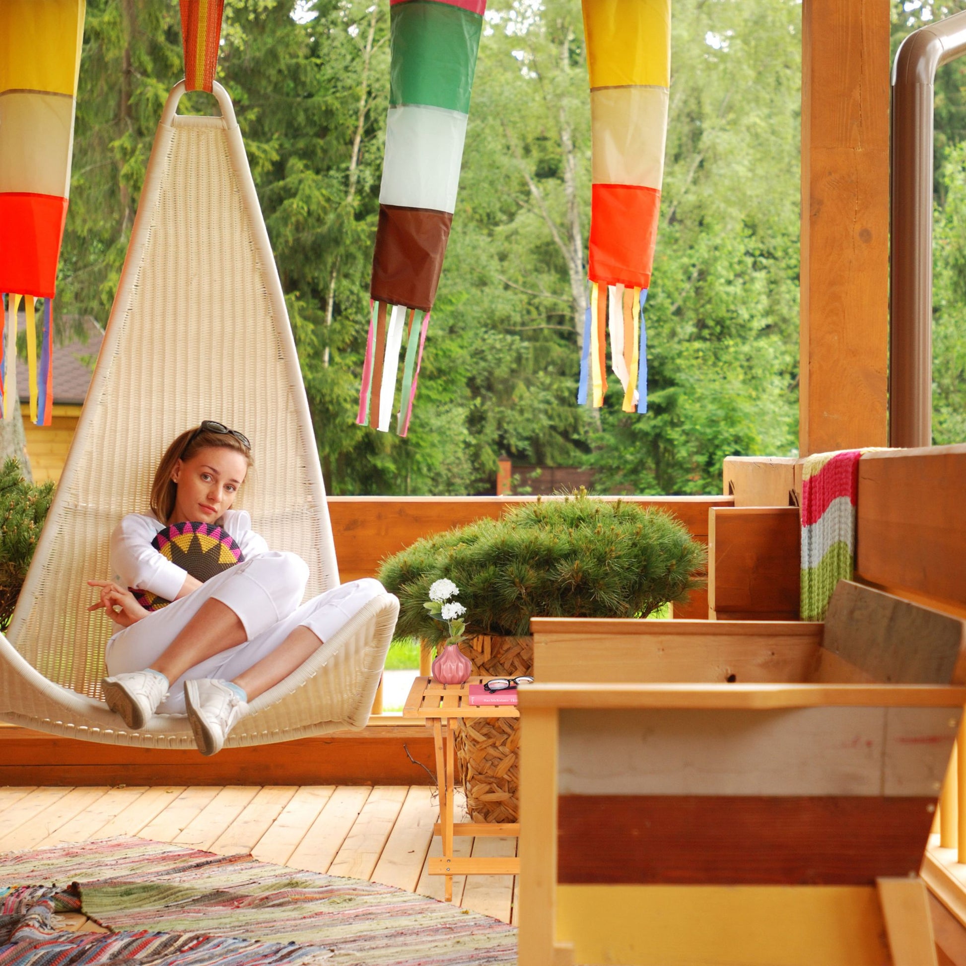 Kleiner Klapptisch Holz Hellbraun von Relaxdays