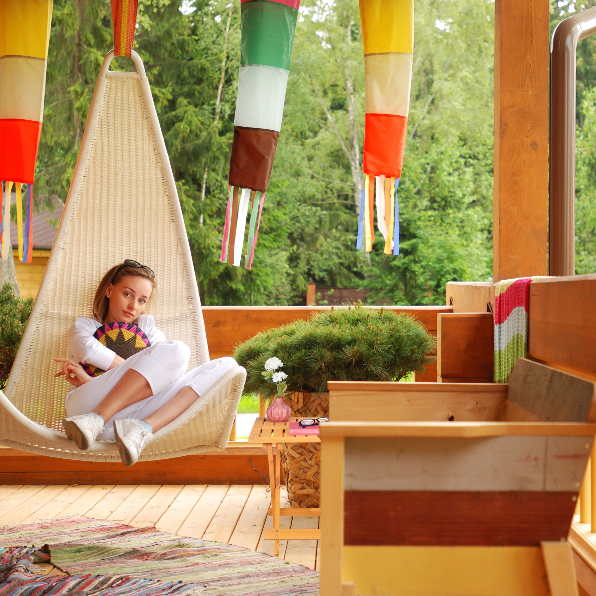 Kleiner Klapptisch Holz Hellbraun von Relaxdays