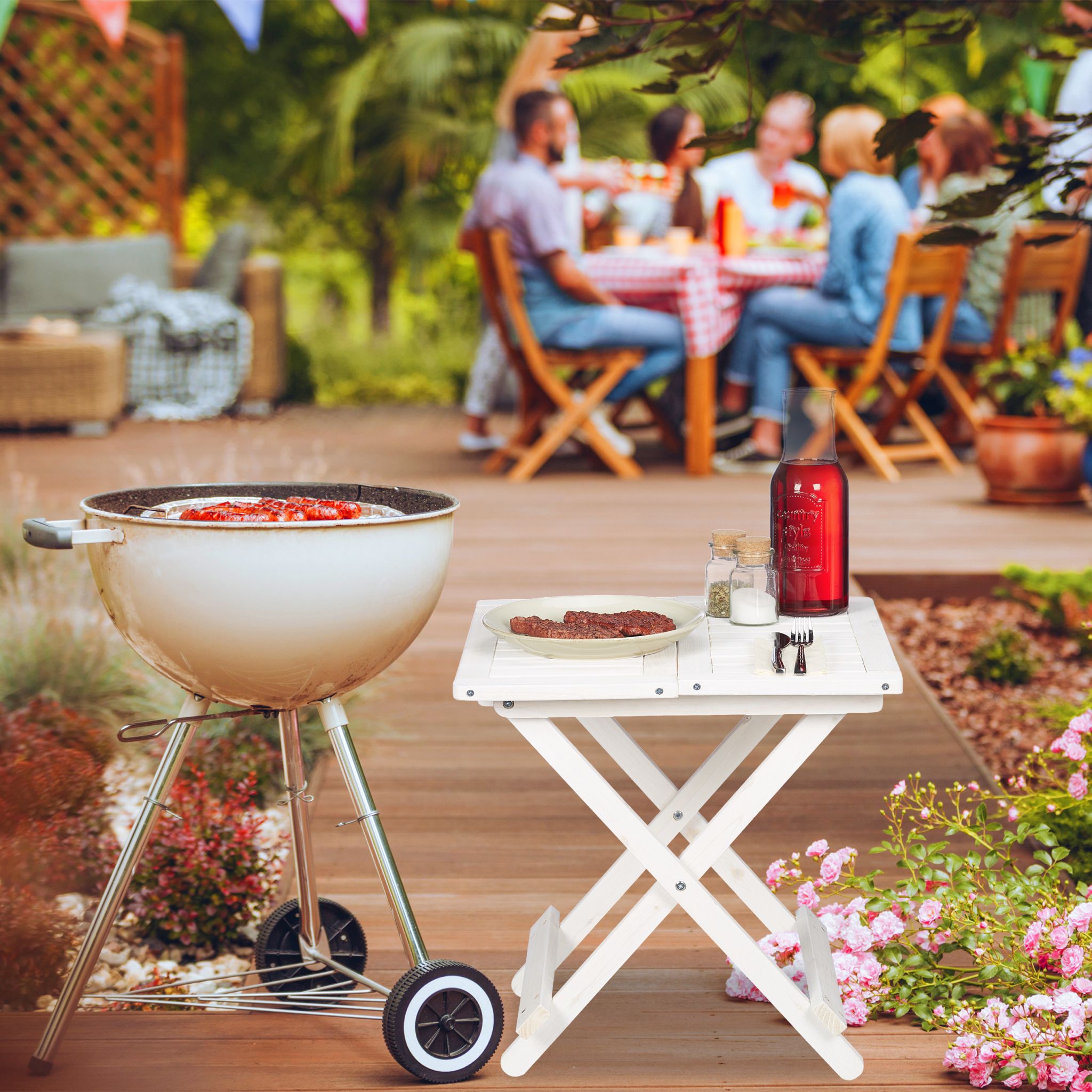 Klapptisch Holz Weiss von Relaxdays