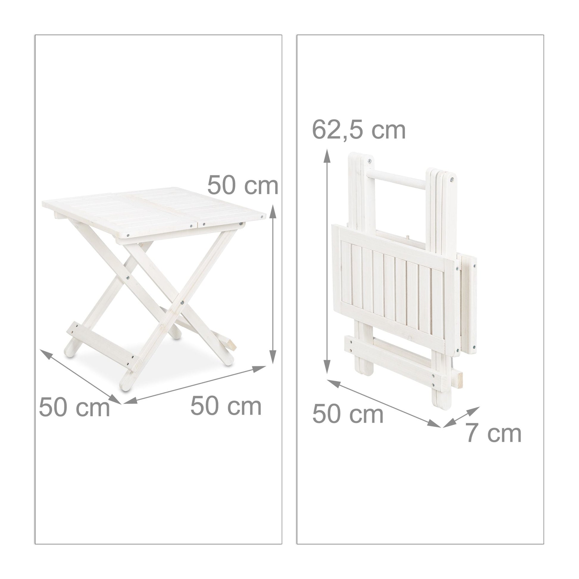 Klapptisch Holz Weiss von Relaxdays