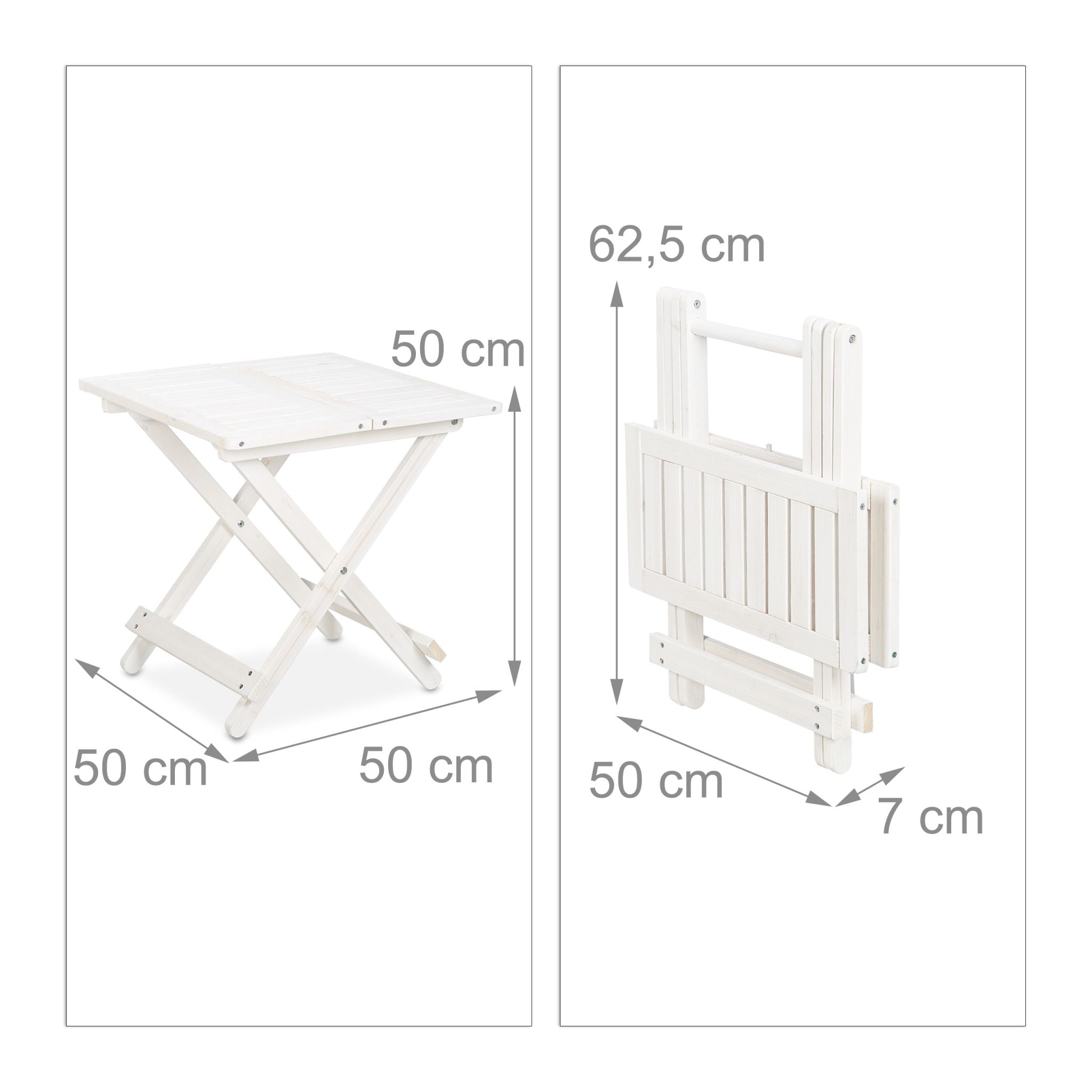 Klapptisch Holz Weiss von Relaxdays