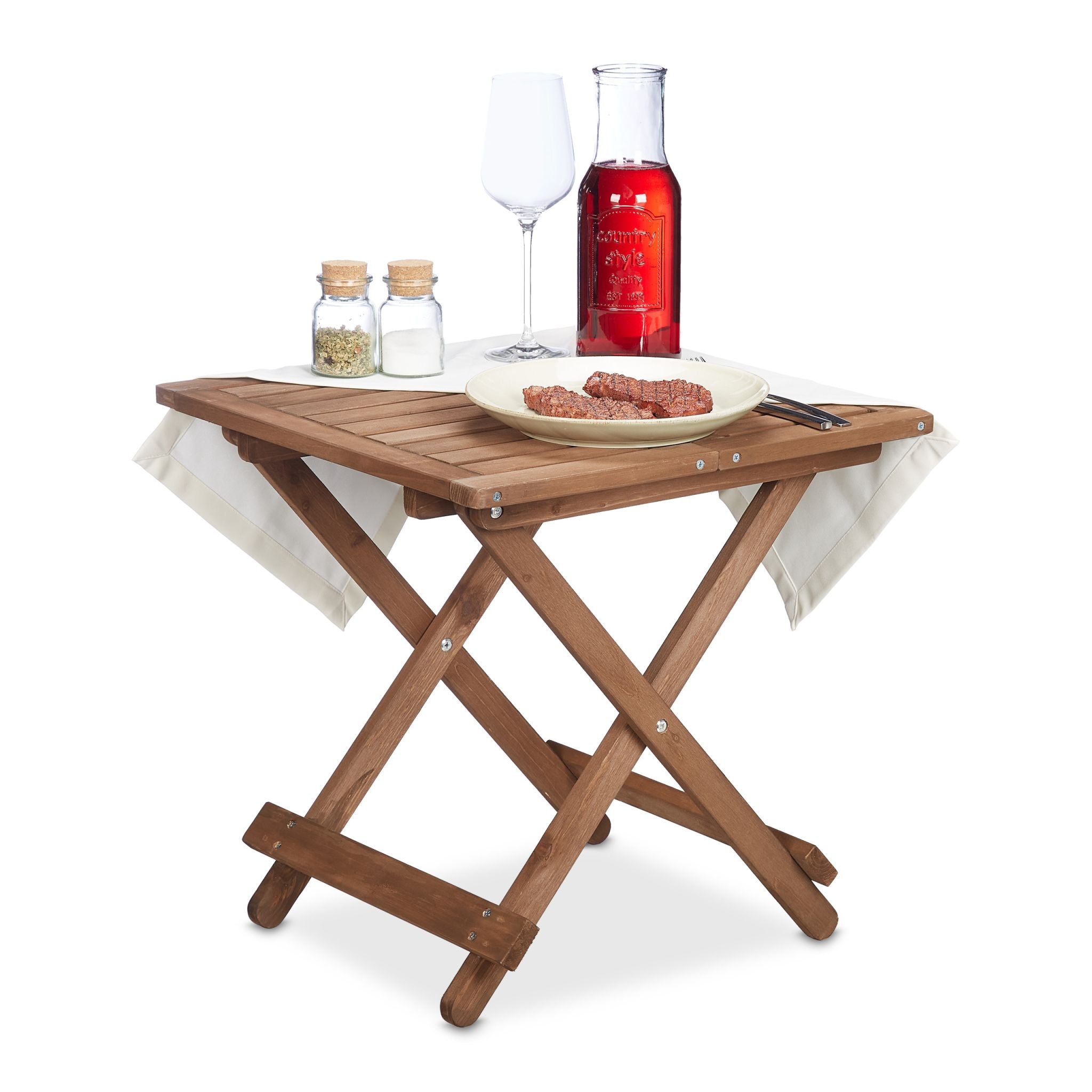 Klapptisch Holz Braun von Relaxdays
