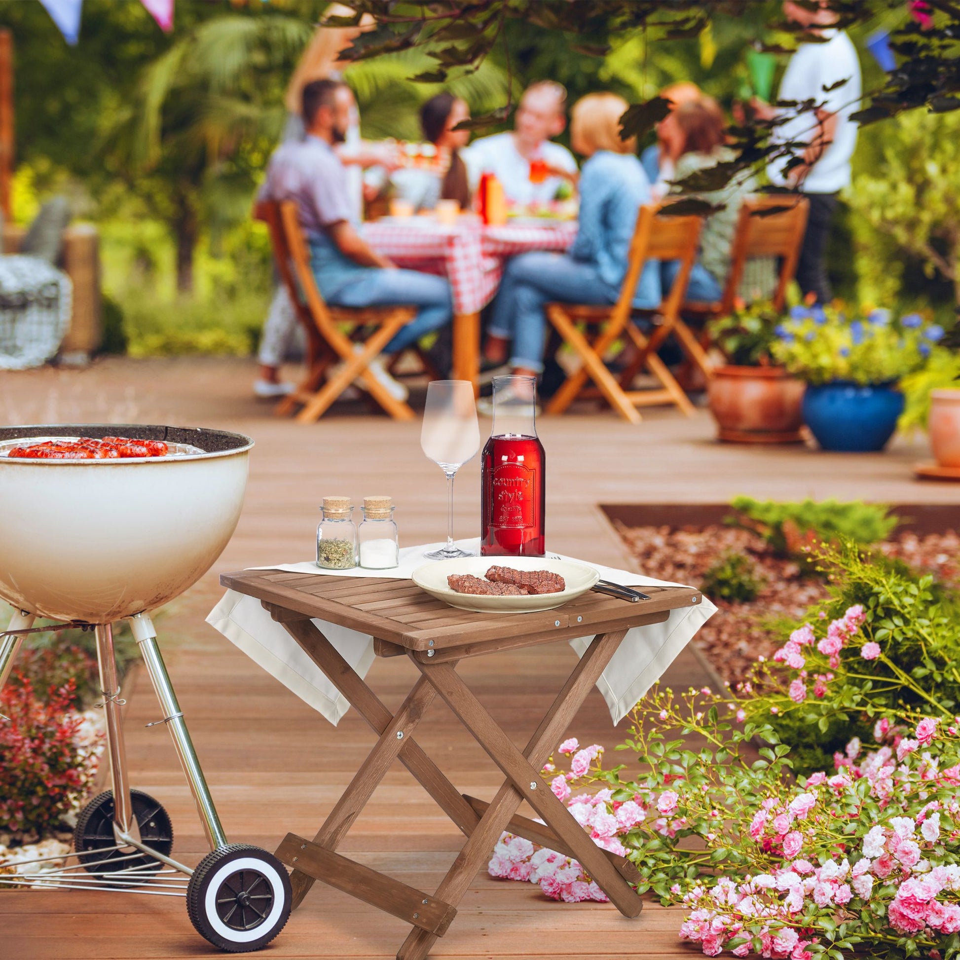 Klapptisch Holz Braun von Relaxdays