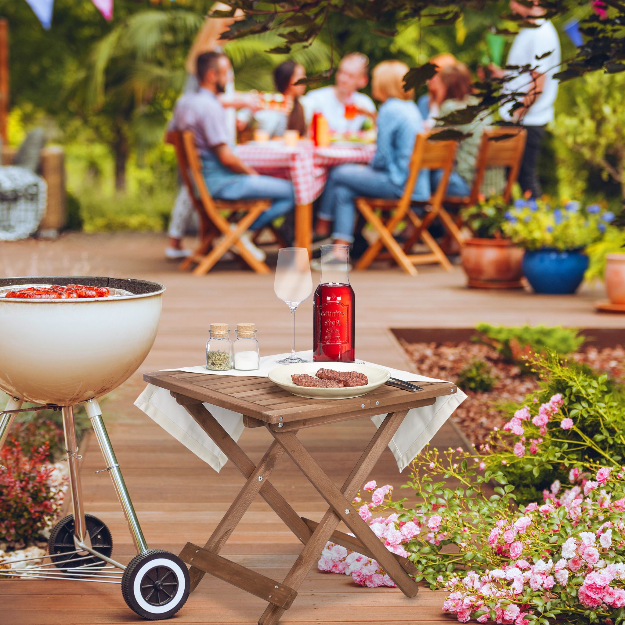 Klapptisch Holz Braun von Relaxdays