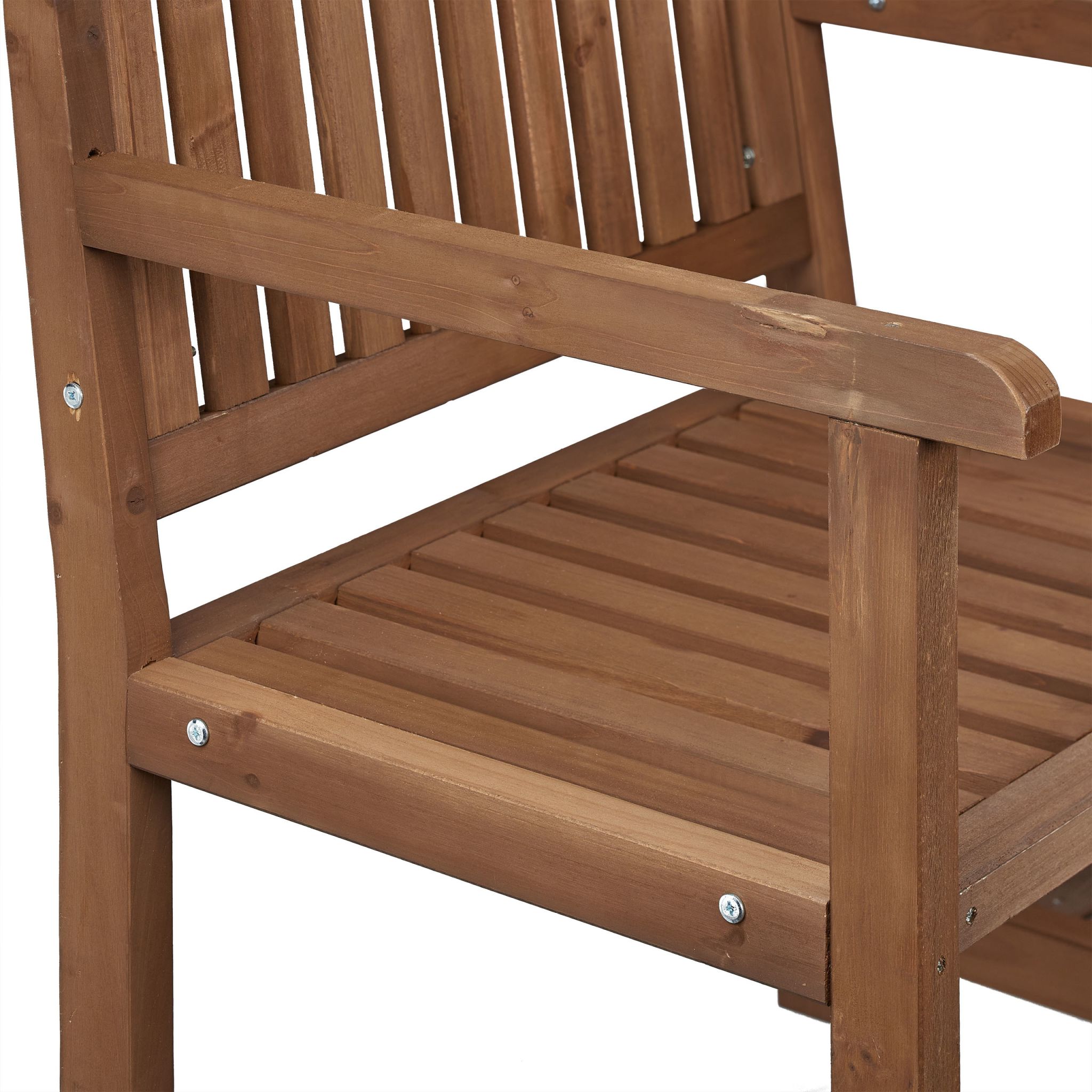 Gartenbank mit Tisch Braun von Relaxdays