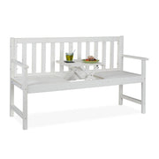 Gartenbank mit Tisch Weiss von Relaxdays