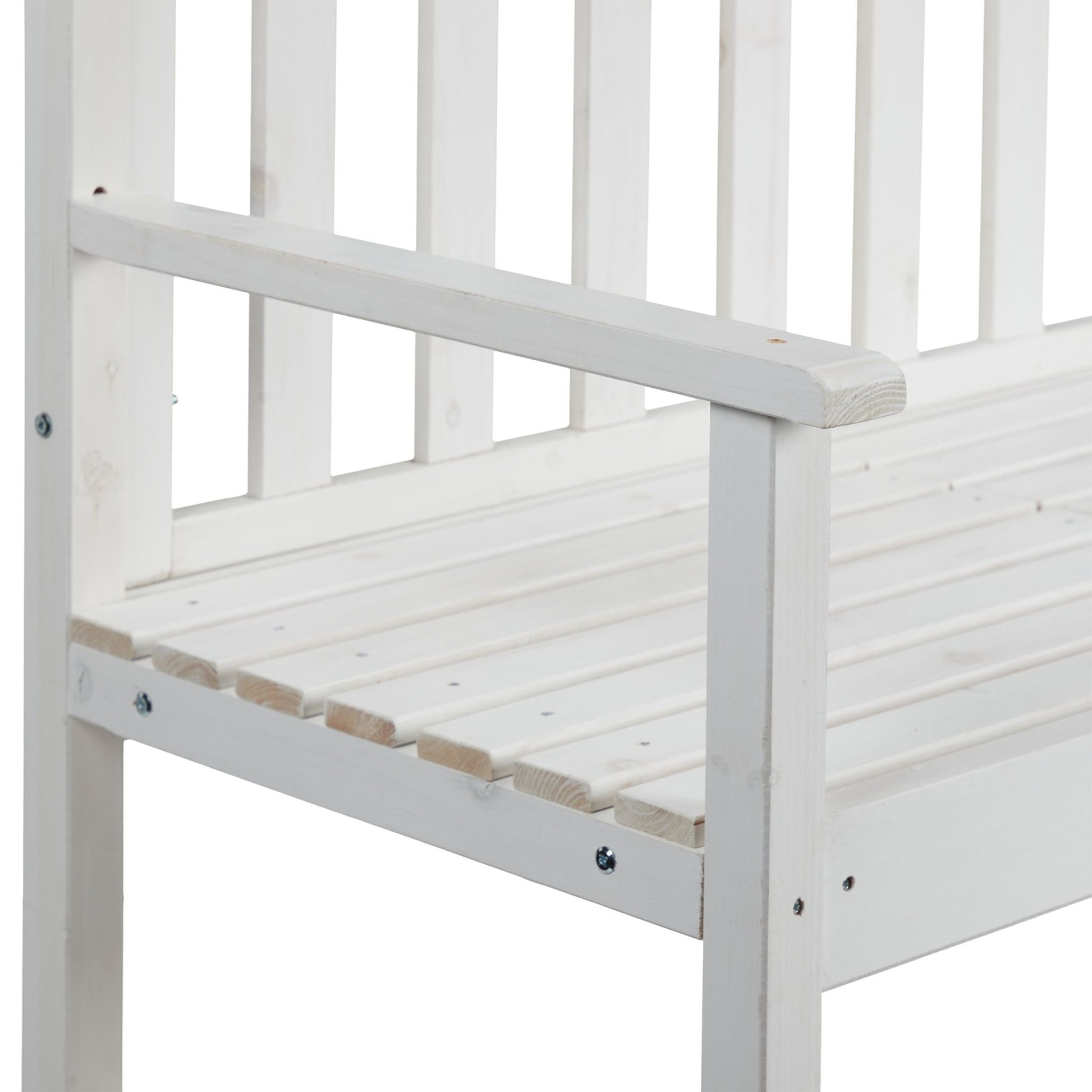 Gartenbank mit Tisch Weiss von Relaxdays