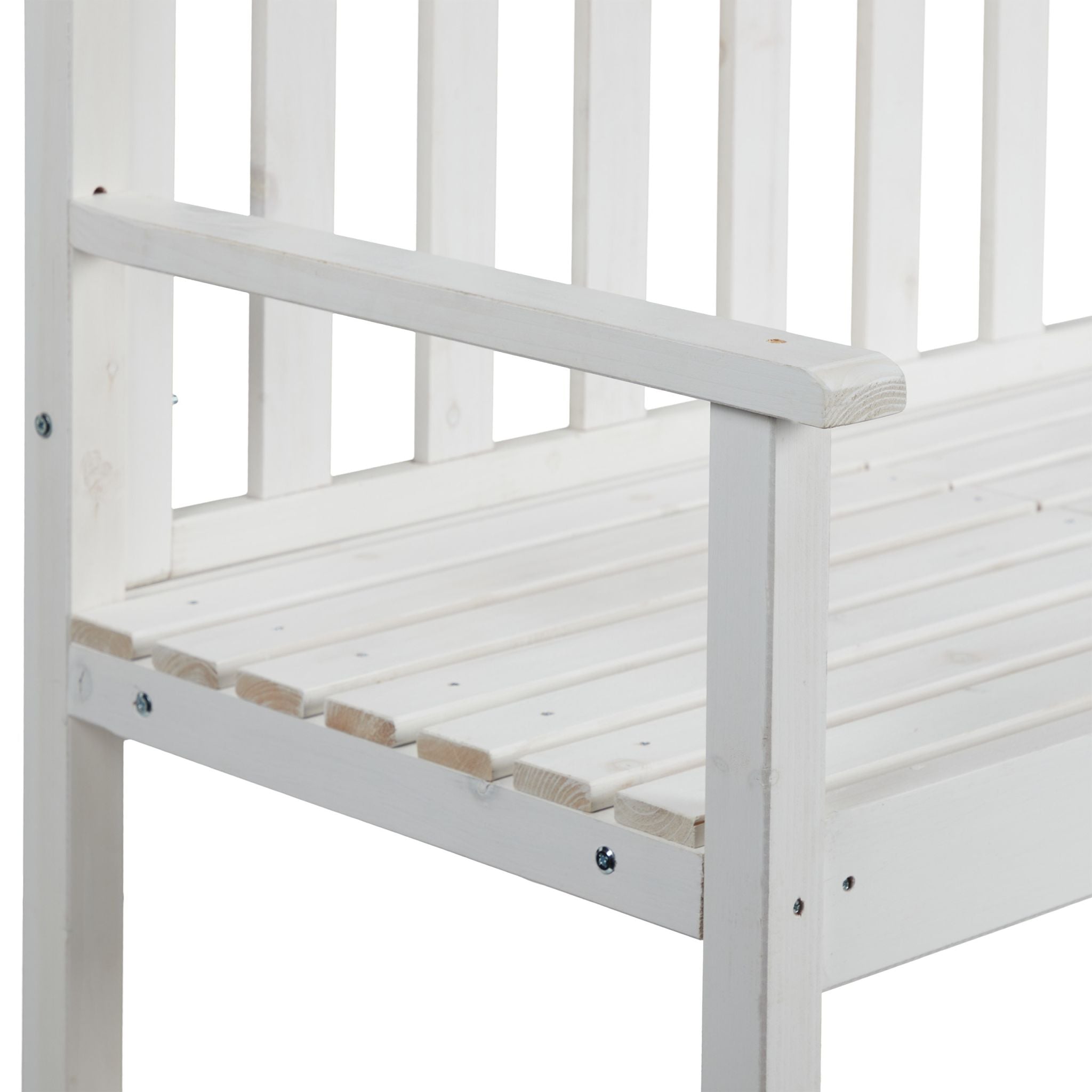 Gartenbank mit Tisch Weiss von Relaxdays