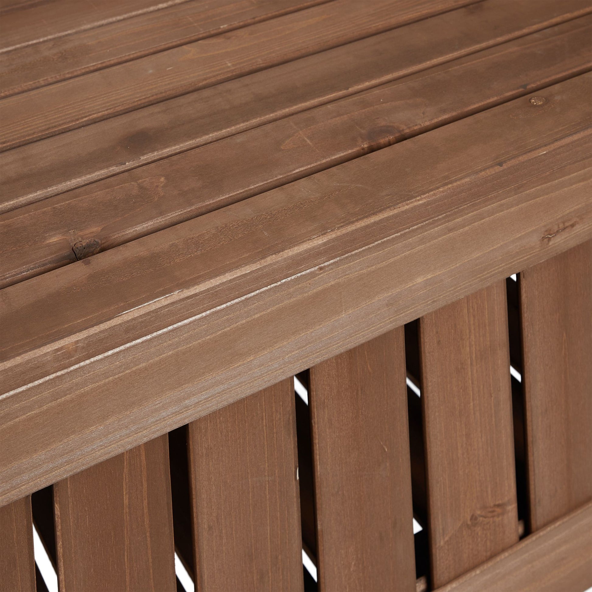 Gartenbank mit Stauraum Dunkelbraun von Relaxdays