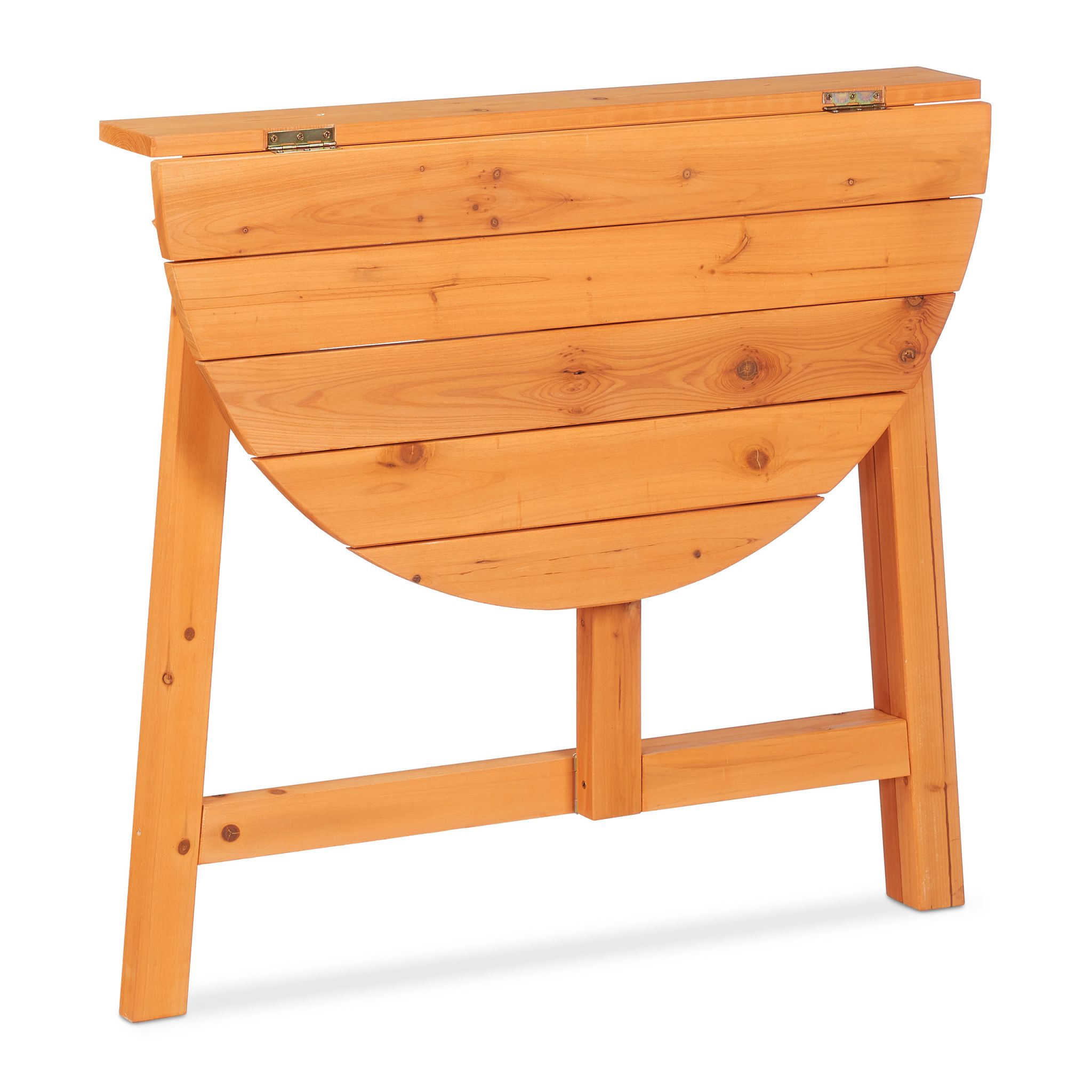 Halbrunder Klapptisch Holz Hellbraun