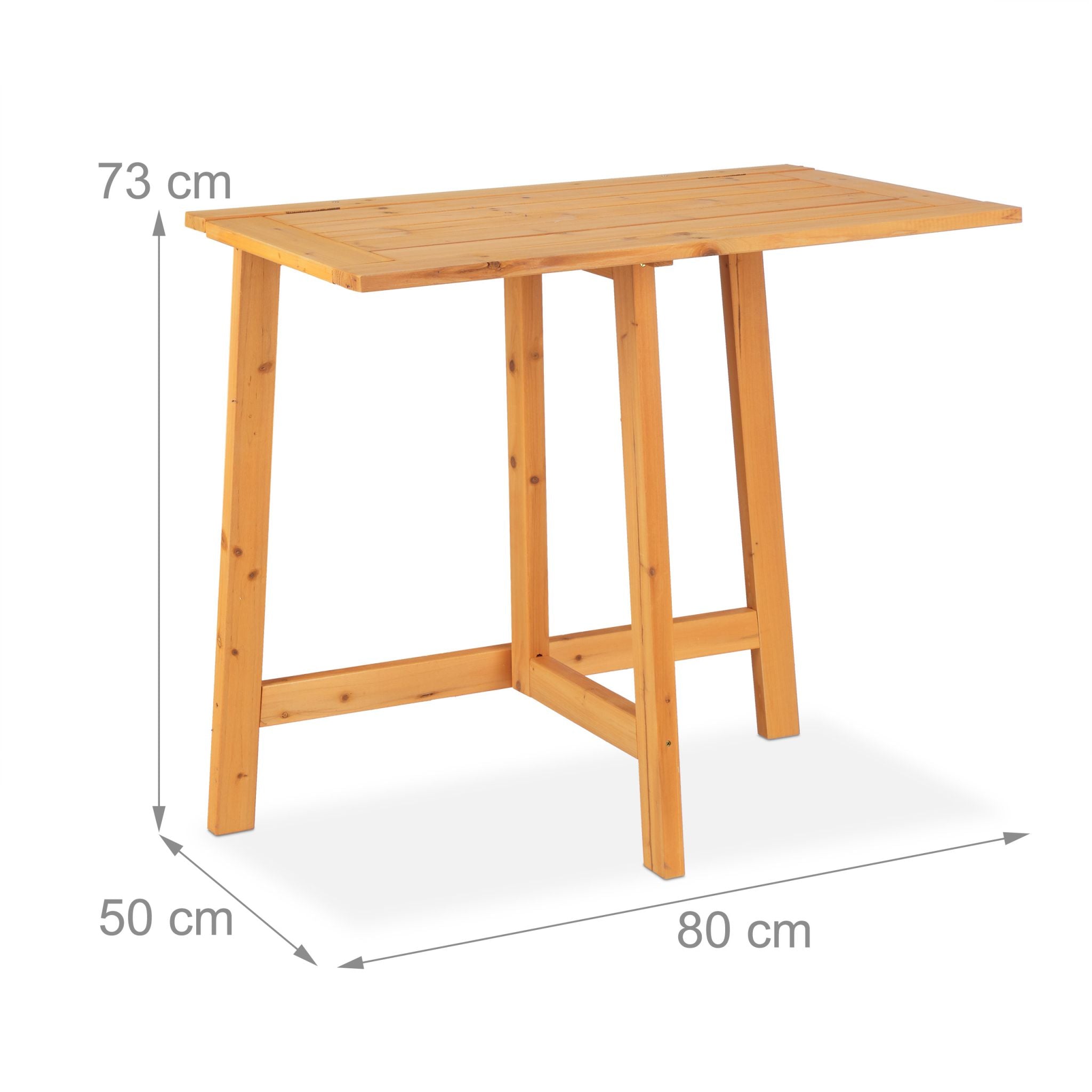 Rechteckiger Klapptisch Holz Hellbraun von Relaxdays