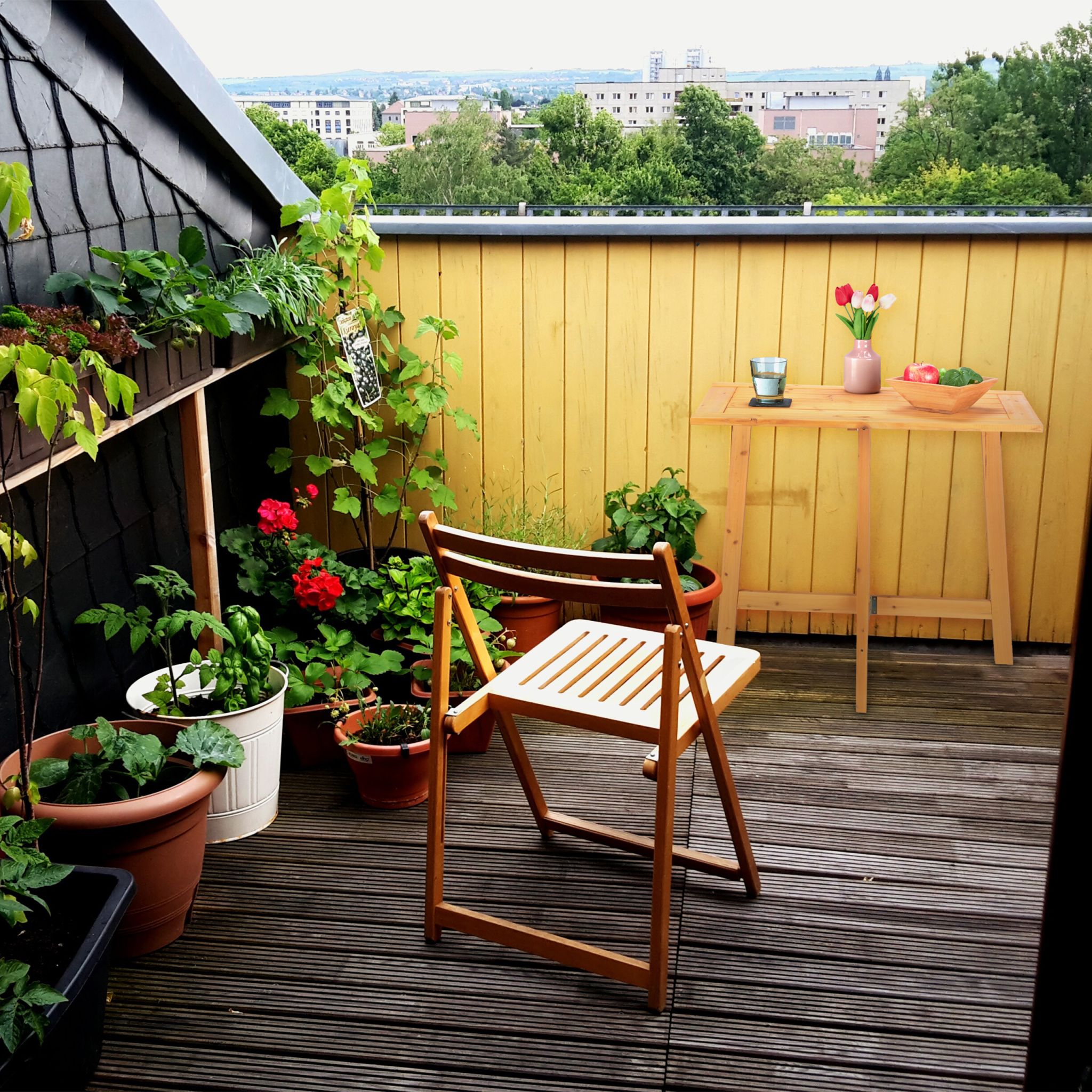 Rechteckiger Klapptisch Holz Hellbraun von Relaxdays