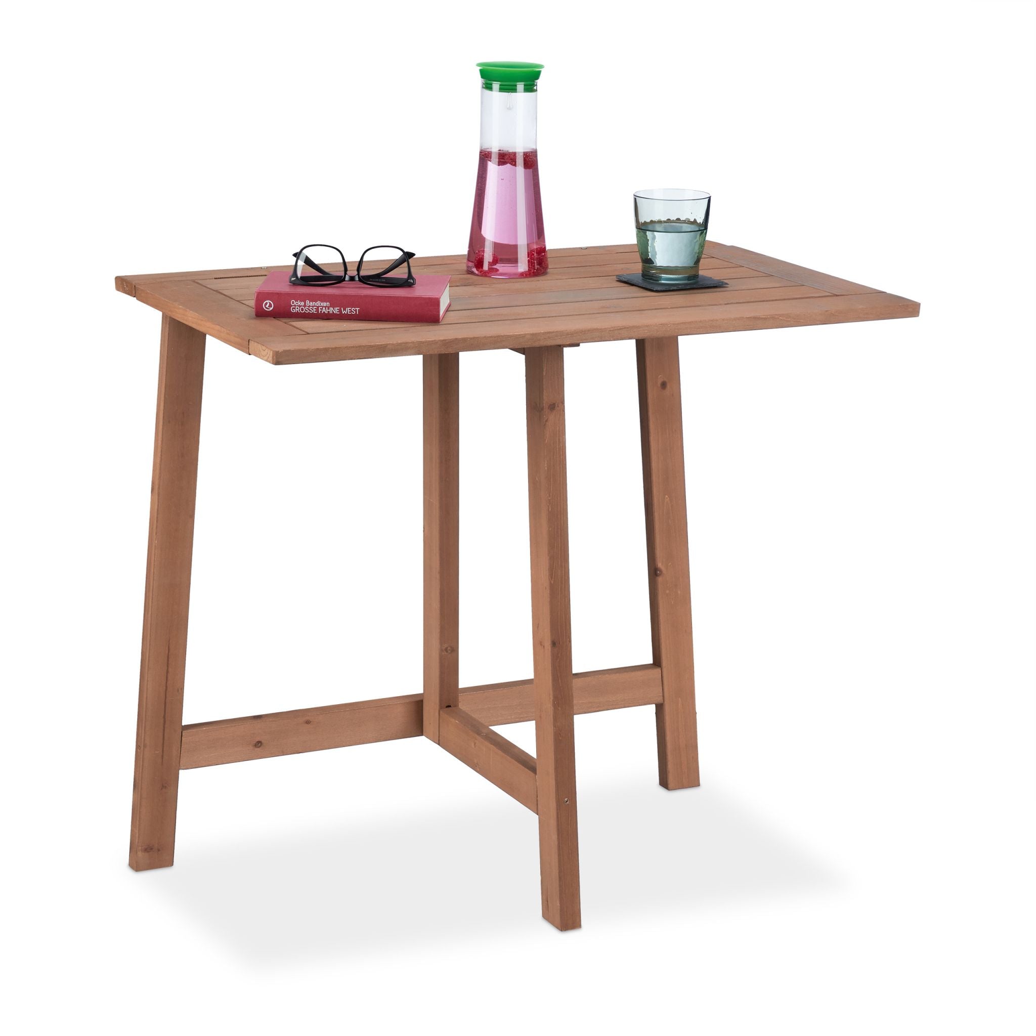 Rechteckiger Klapptisch Holz Dunkelbraun von Relaxdays