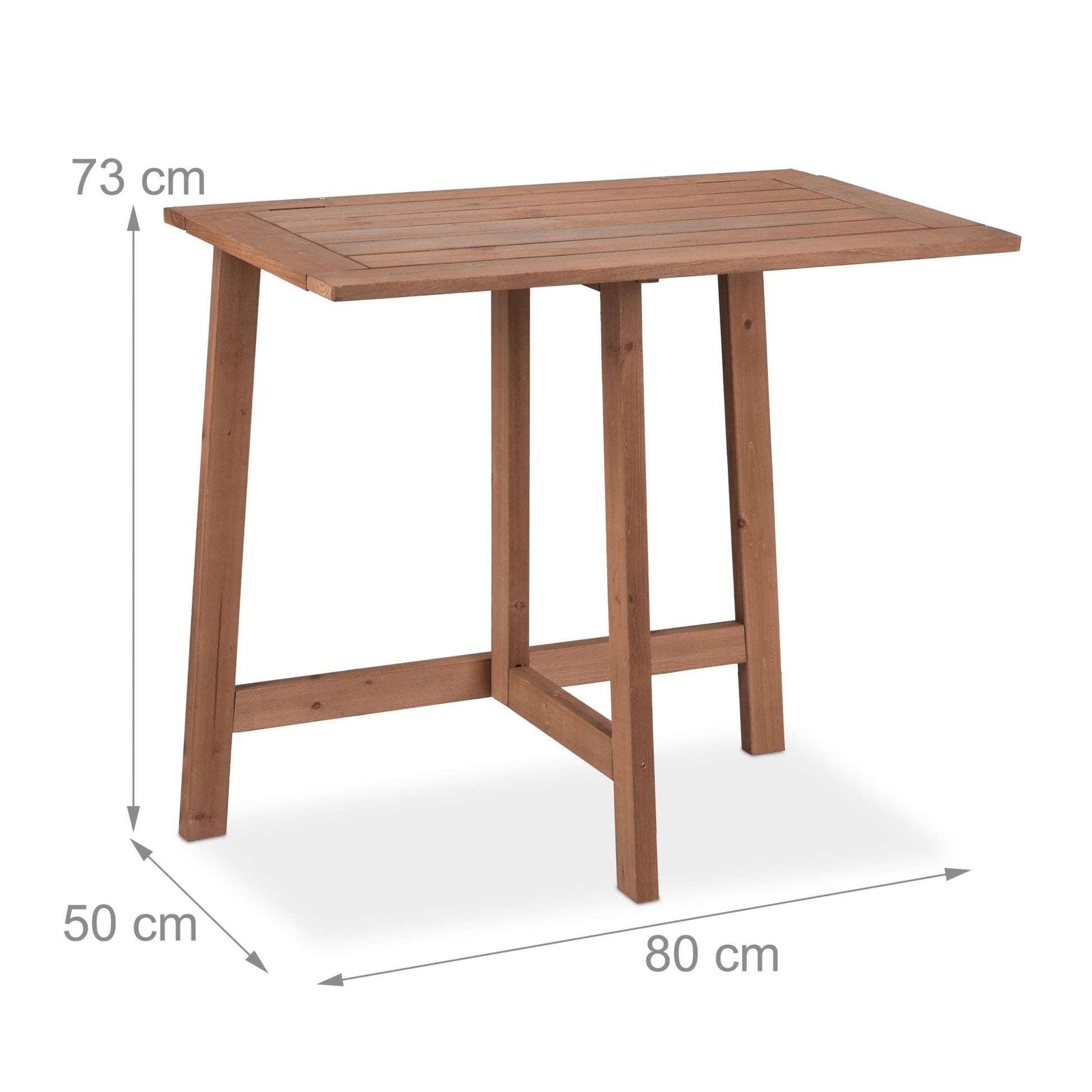 Rechteckiger Klapptisch Holz Dunkelbraun von Relaxdays