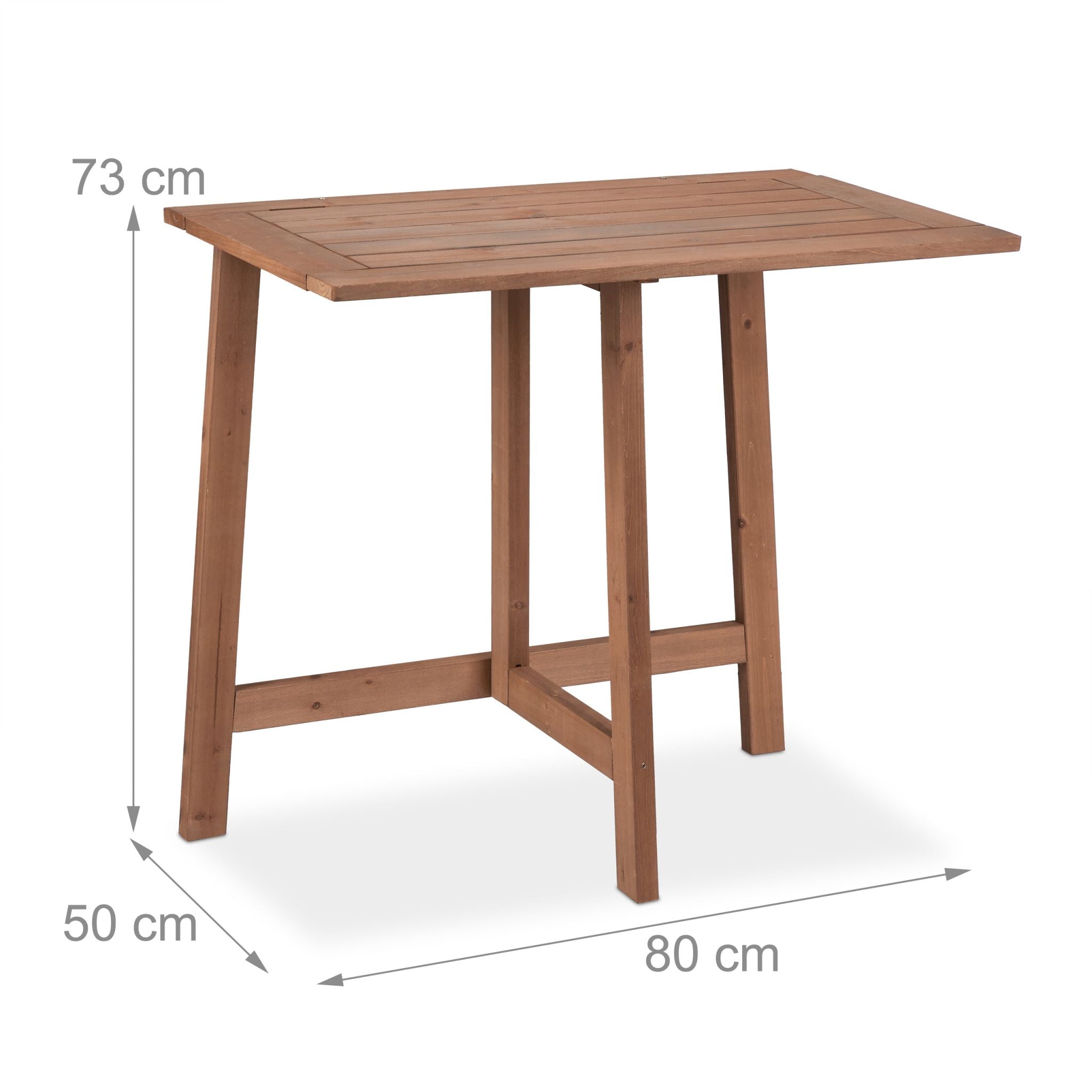 Rechteckiger Klapptisch Holz Dunkelbraun von Relaxdays
