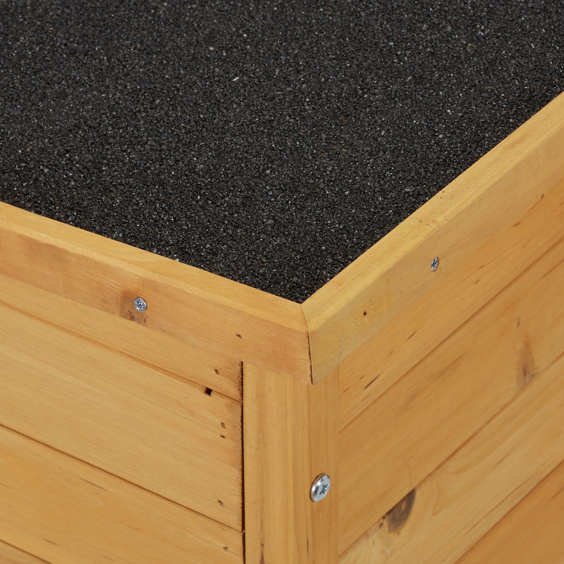 Aufklappbare Hundehütte Holz Hellbraun-Schwarz von Relaxdays