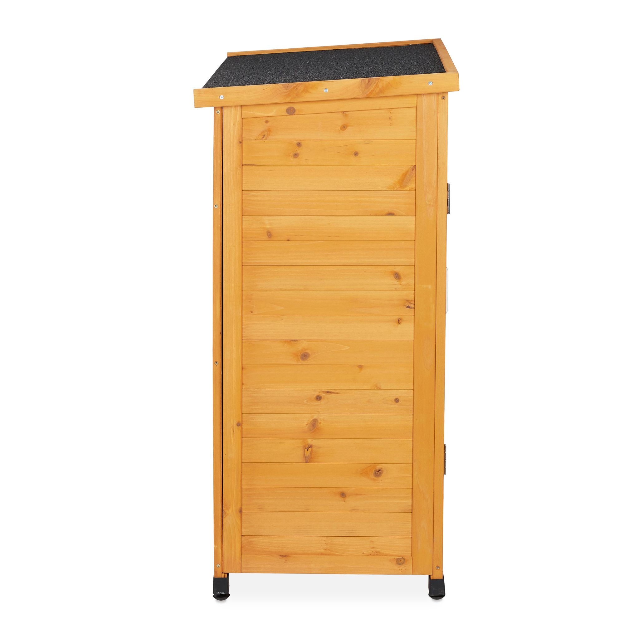 Gartenschrank mit Dachpappe Hellbraun-Schwarz von Relaxdays