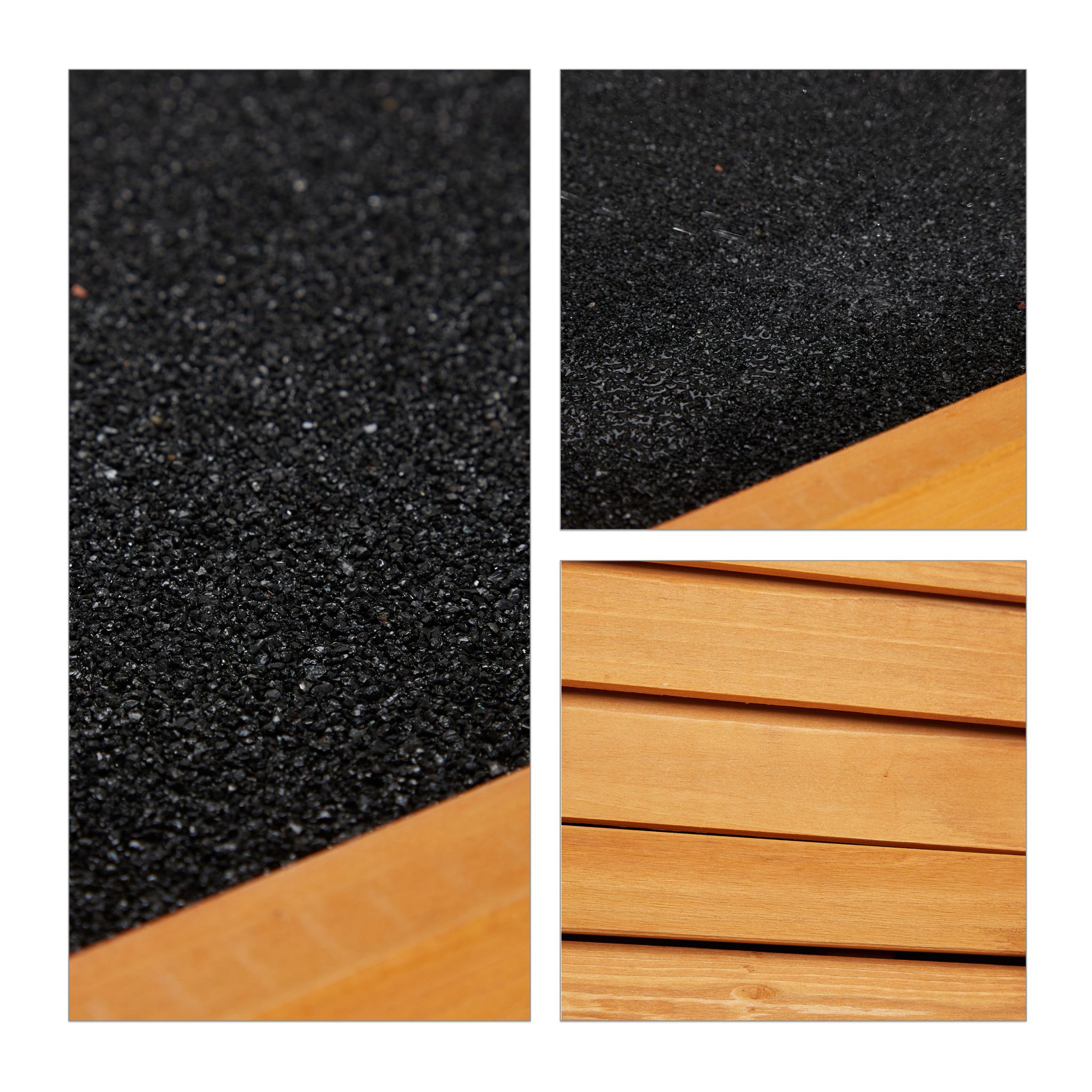 Gartenschrank mit Dachpappe Hellbraun-Schwarz von Relaxdays