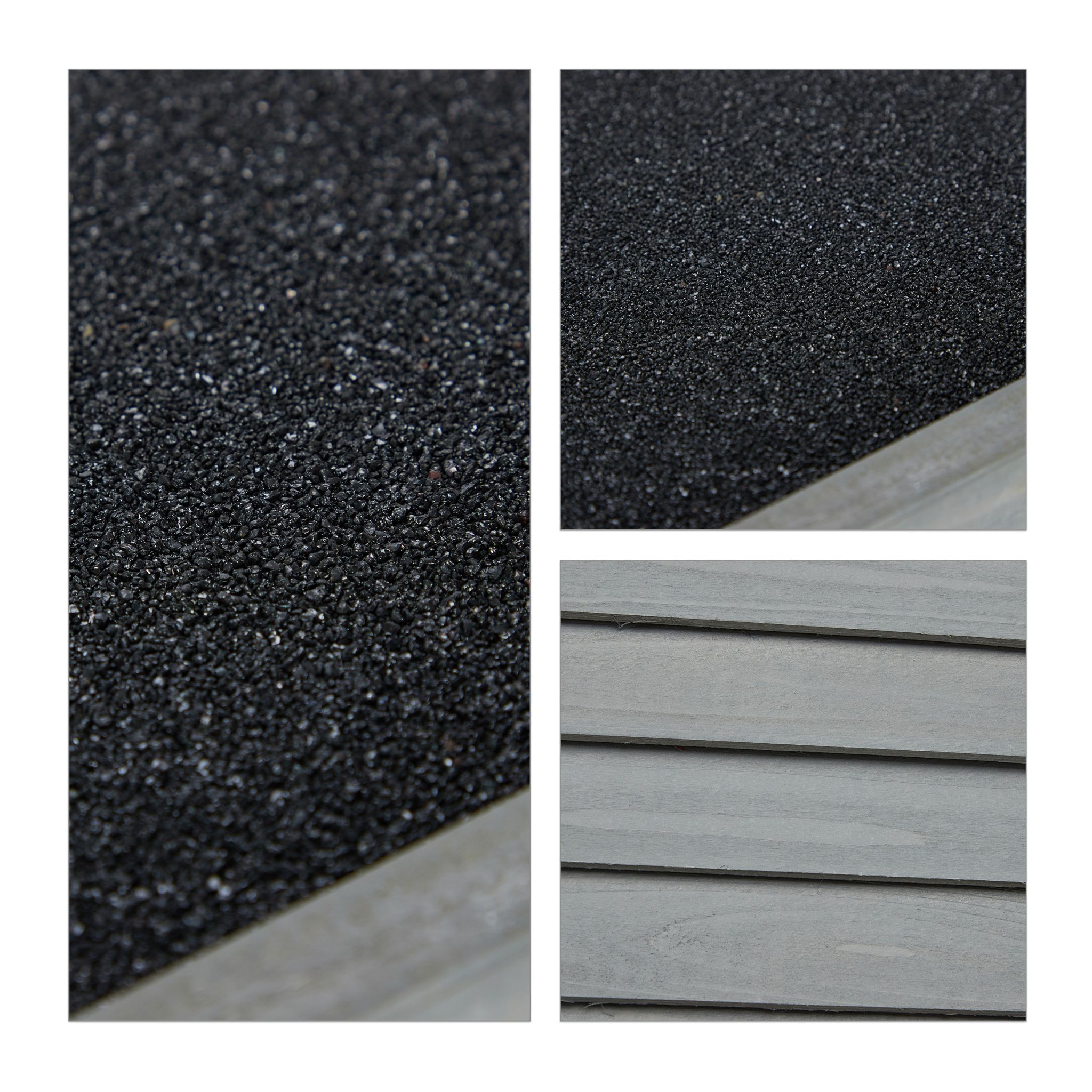 Grauer Gartenschrank 3 Fächer Schwarz-Grau von Relaxdays