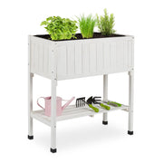 Hochbeet Tannenholz Weiss-Schwarz von Relaxdays