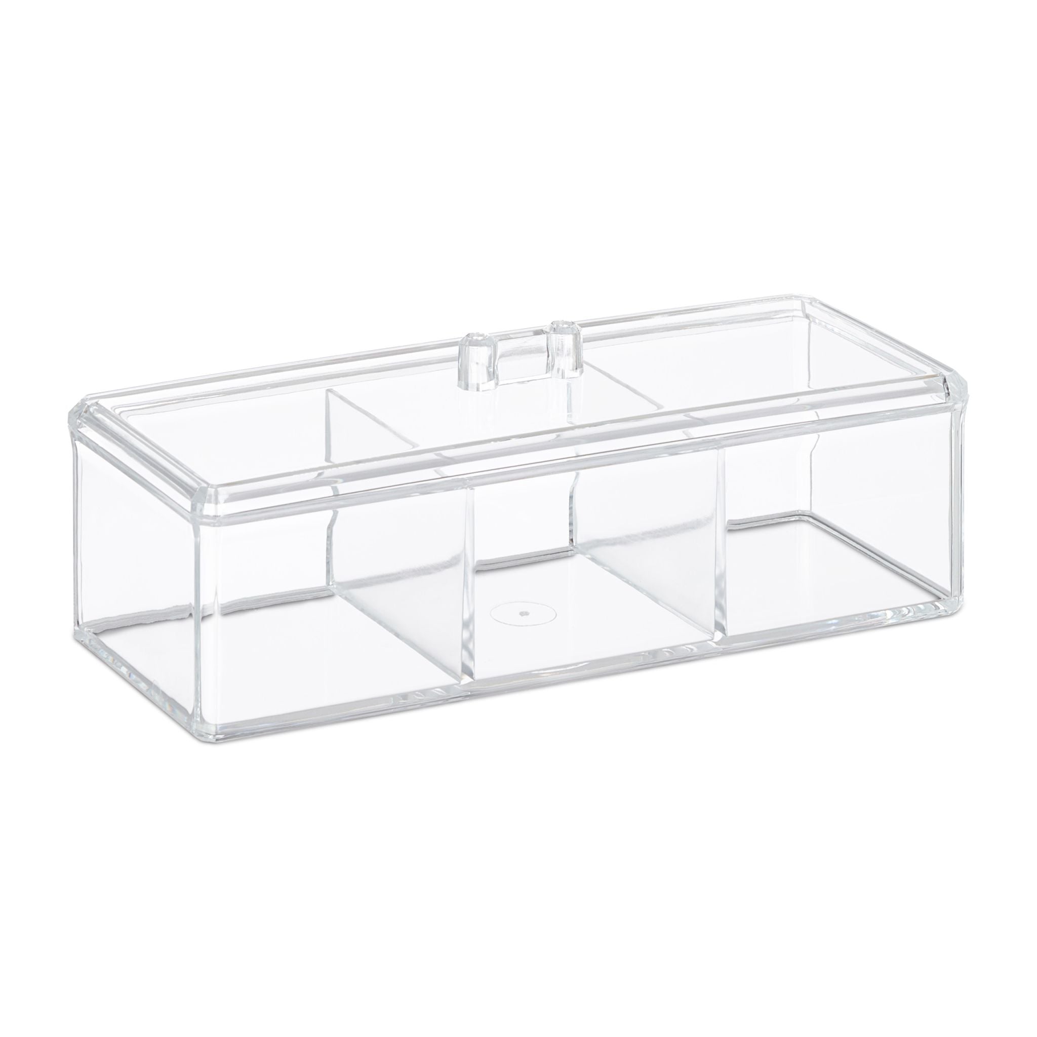 Transparente Teebox mit 3 Fächern Transparent von Relaxdays