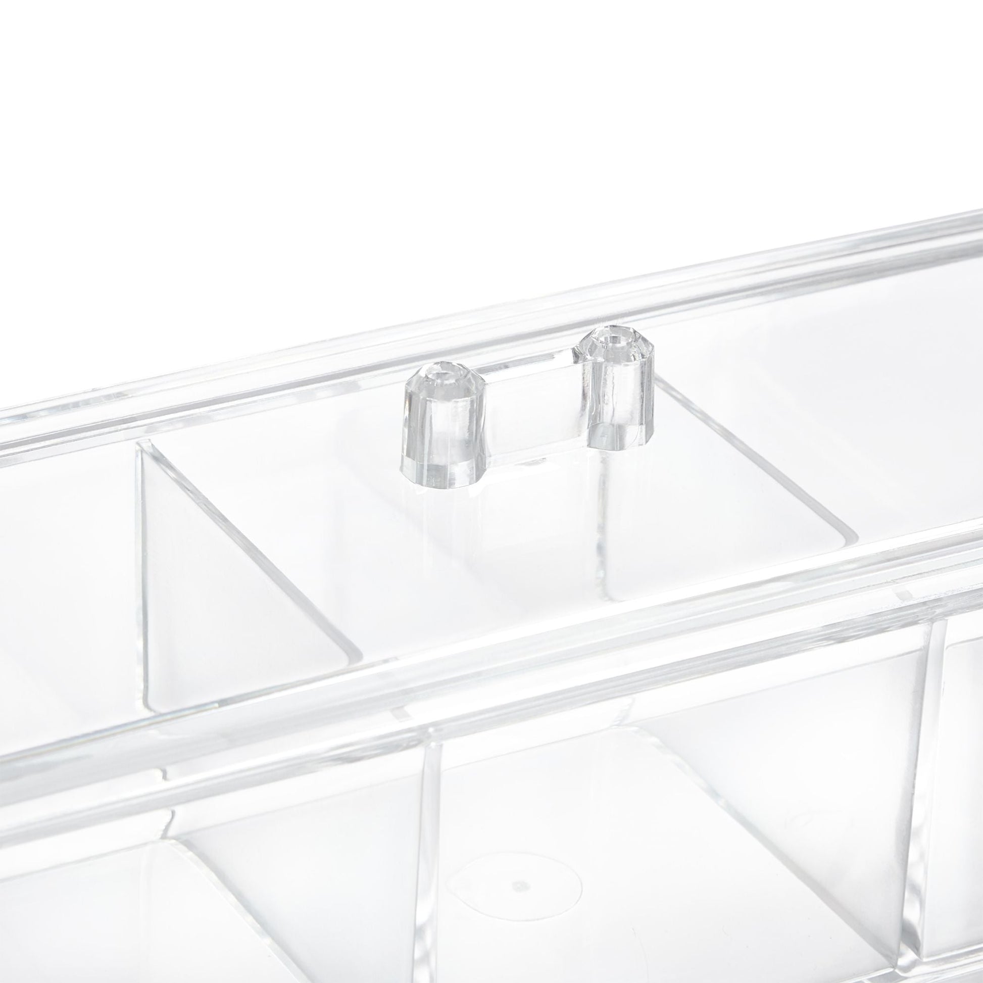 Transparente Teebox mit 3 Fächern Transparent von Relaxdays