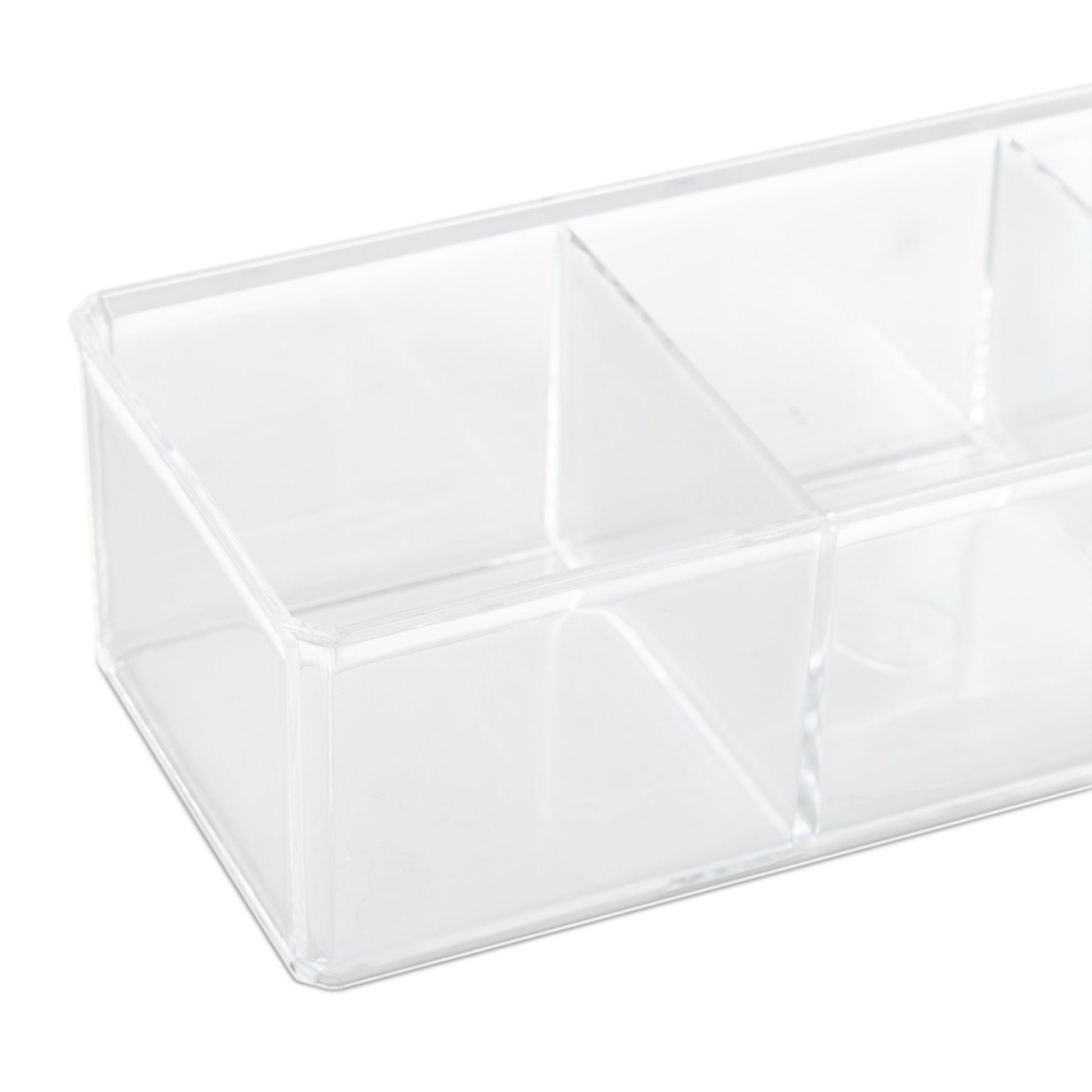 Transparente Teebox mit 3 Fächern Transparent von Relaxdays