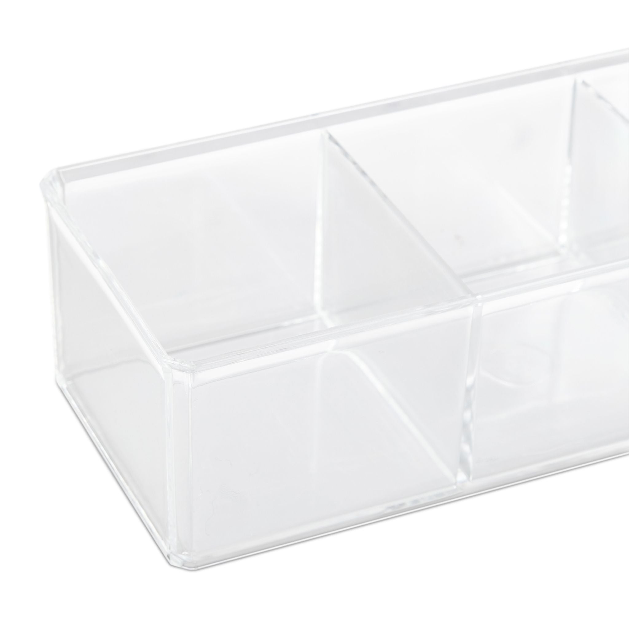 Transparente Teebox mit 3 Fächern Transparent von Relaxdays
