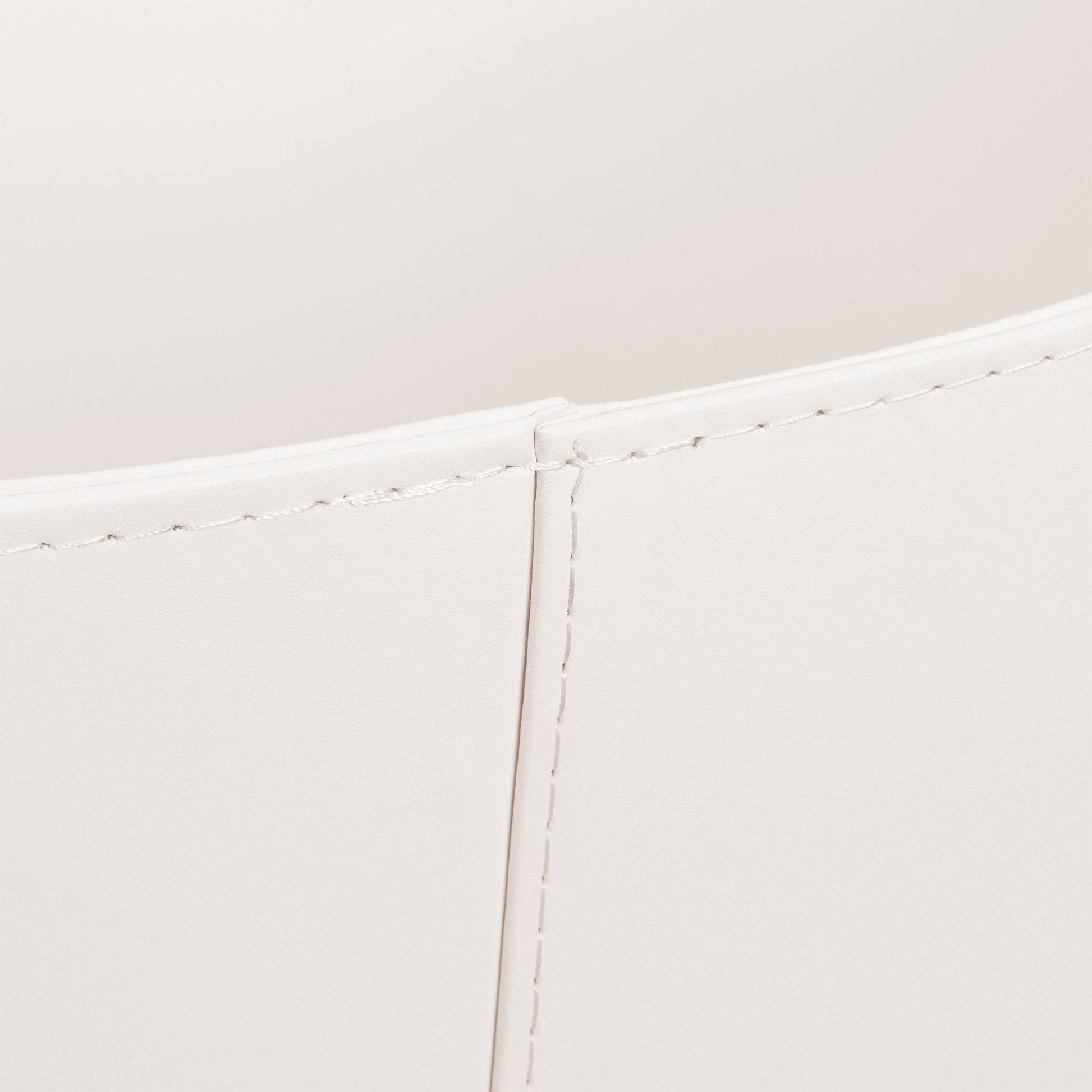 Holzkorb Kunstleder Creme von Relaxdays