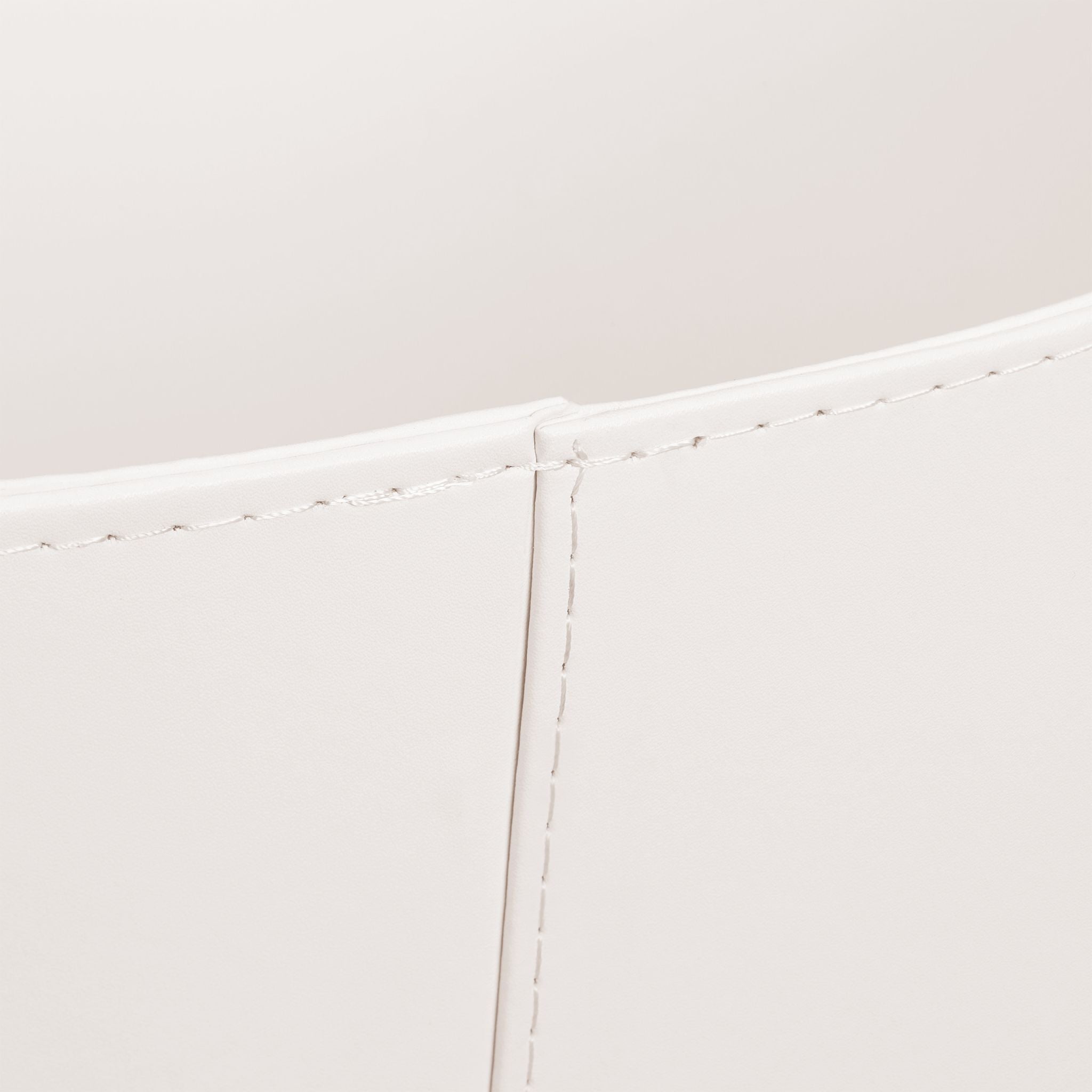Holzkorb Kunstleder Creme von Relaxdays