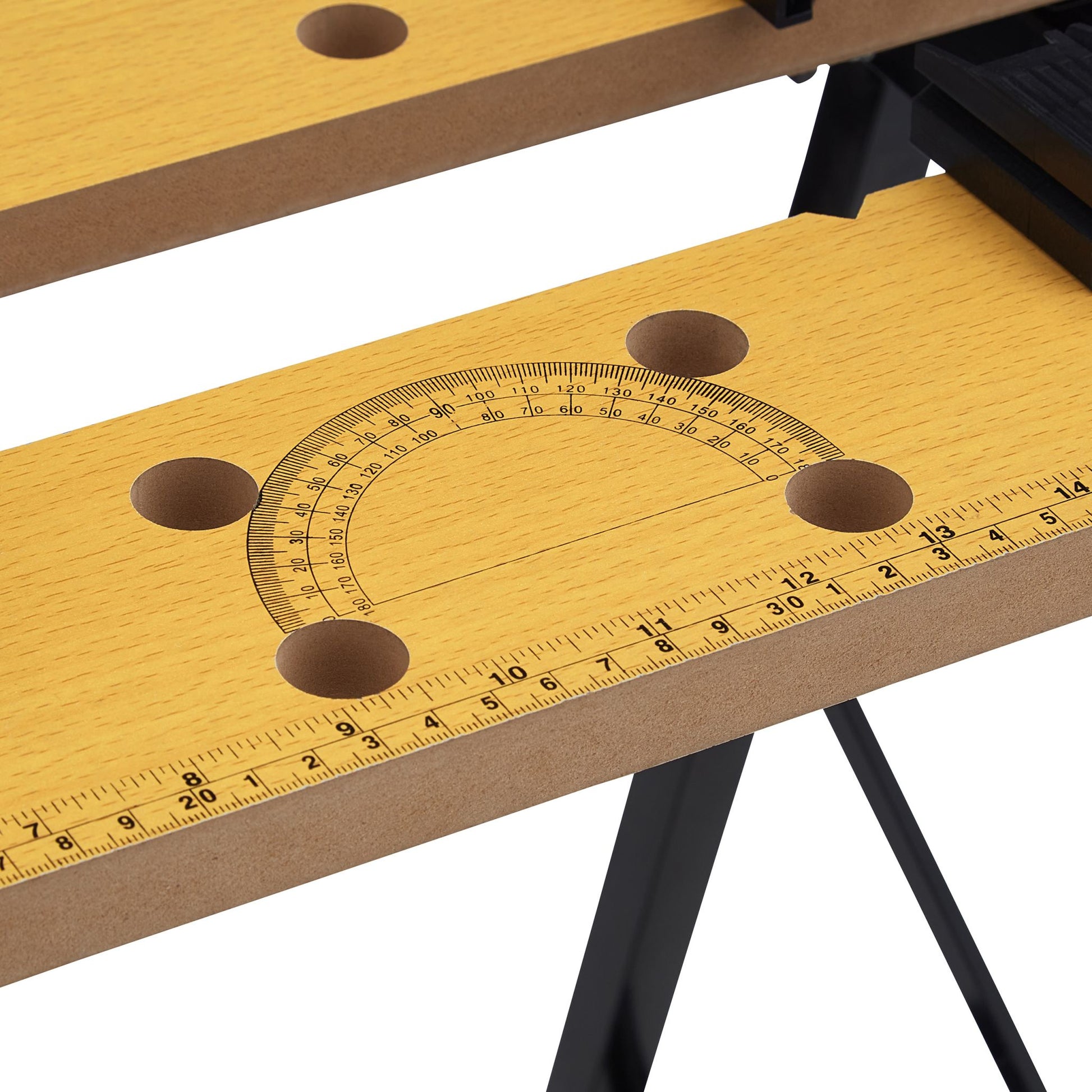 Klappbare Werkbank mit Spannbacken Hellbraun-Schwarz von Relaxdays