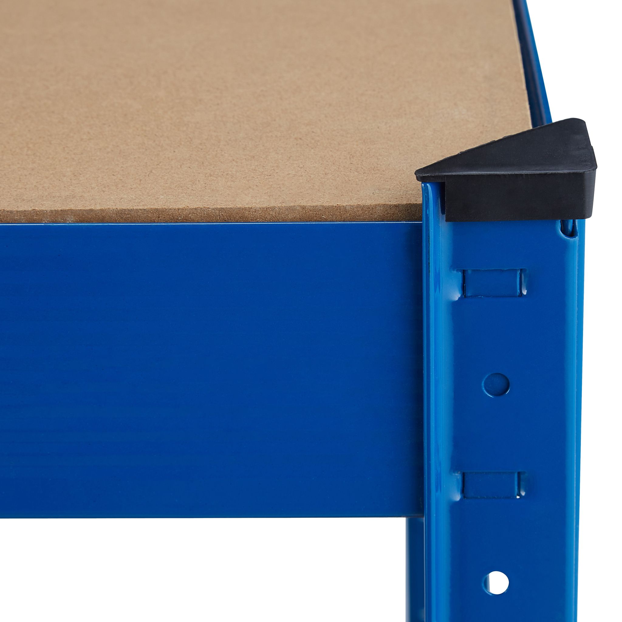 Werkbank mit 2 Ebenen Blau-Hellbraun von Relaxdays