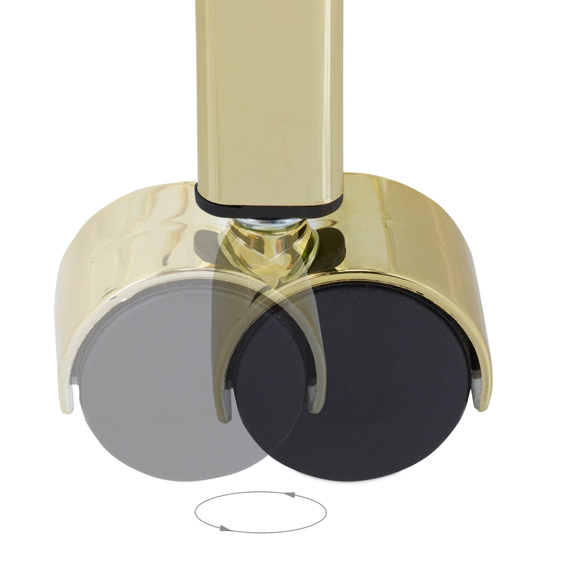 Servierwagen Messing & Glas Gold-Schwarz-Transparent von Relaxdays