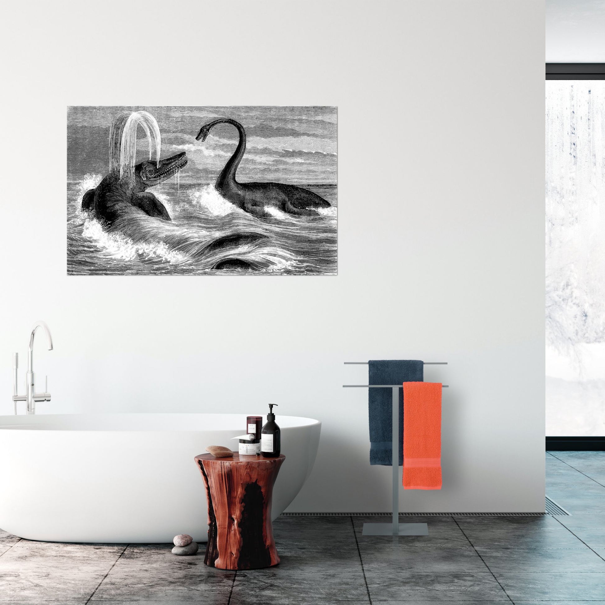 Handtuchständer T-Design Grau von Relaxdays