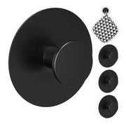 Selbstklebende Haken 4er-Set Schwarz von Relaxdays