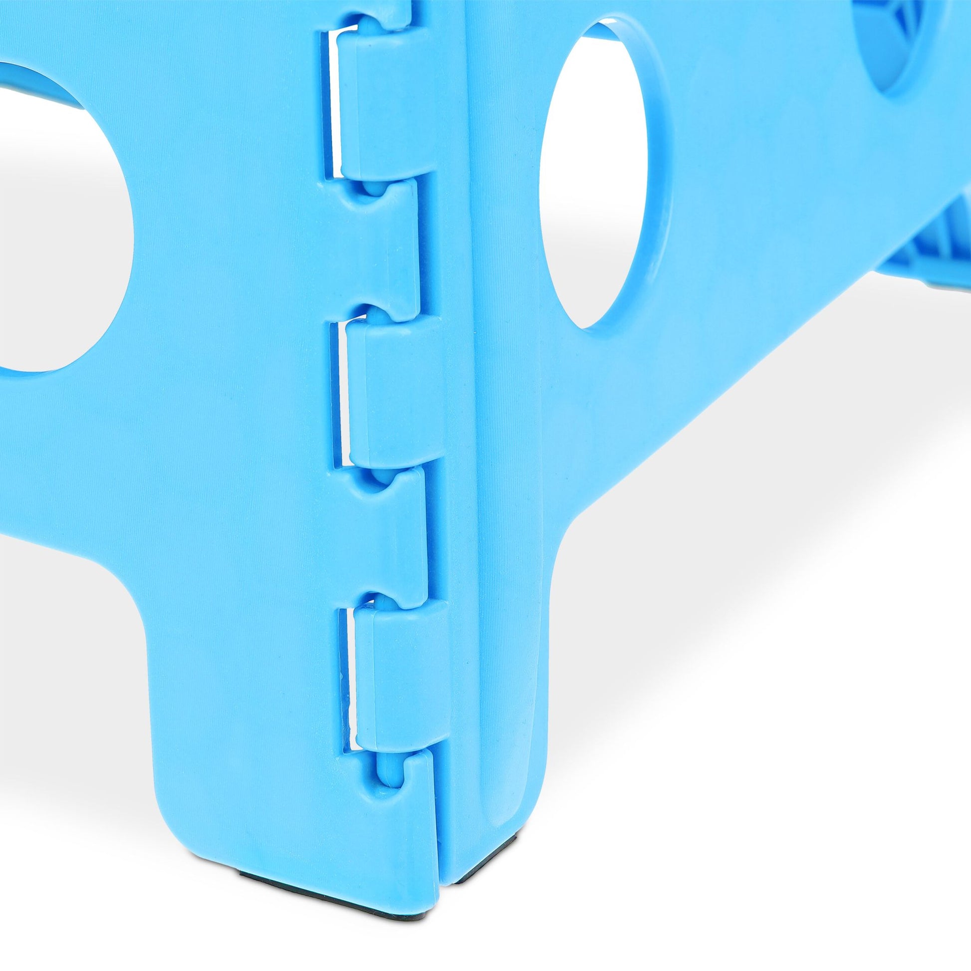 Klapphocker faltbar L Blau Weiss-Hellblau von Relaxdays