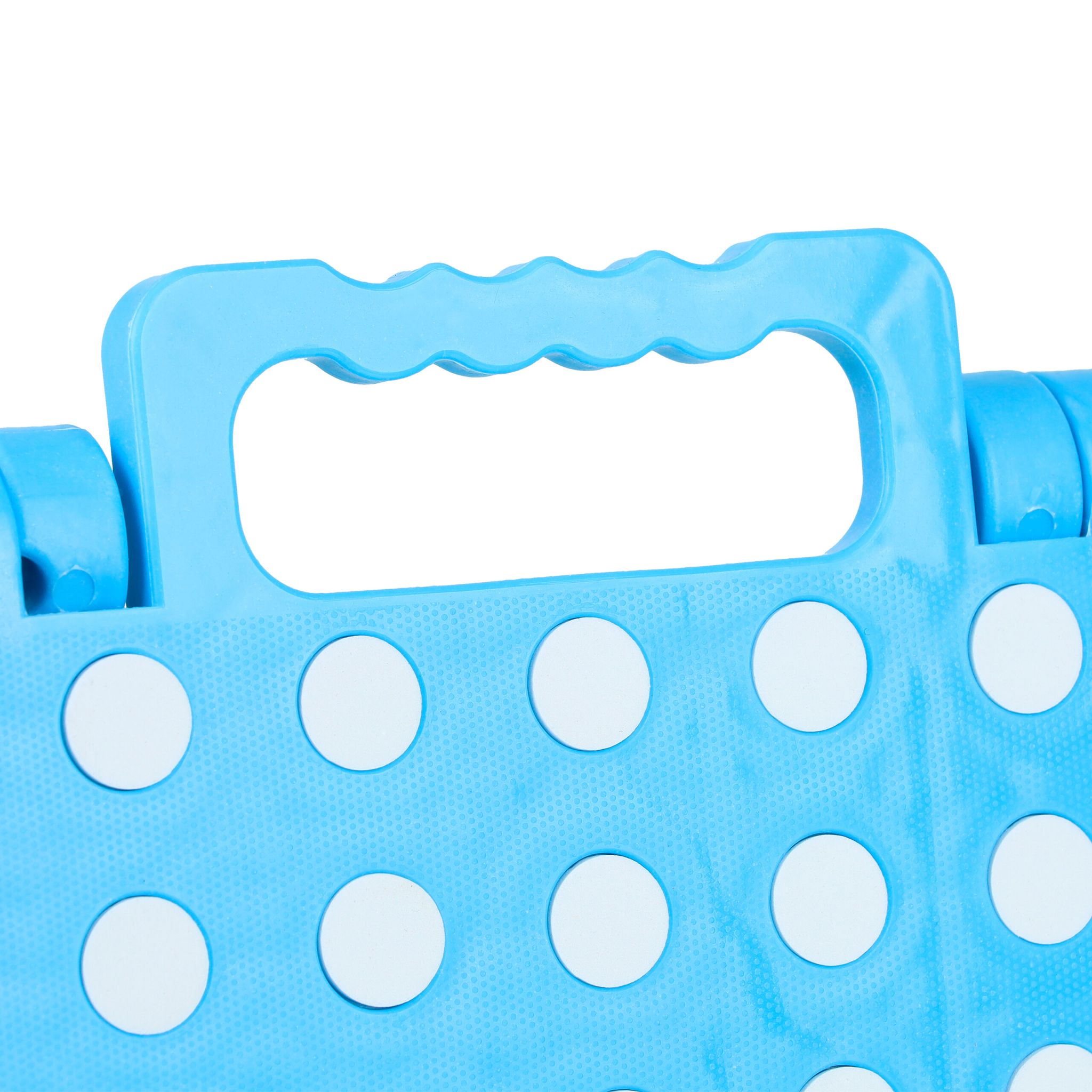 Klapphocker faltbar XL Blau Weiss-Hellblau von Relaxdays