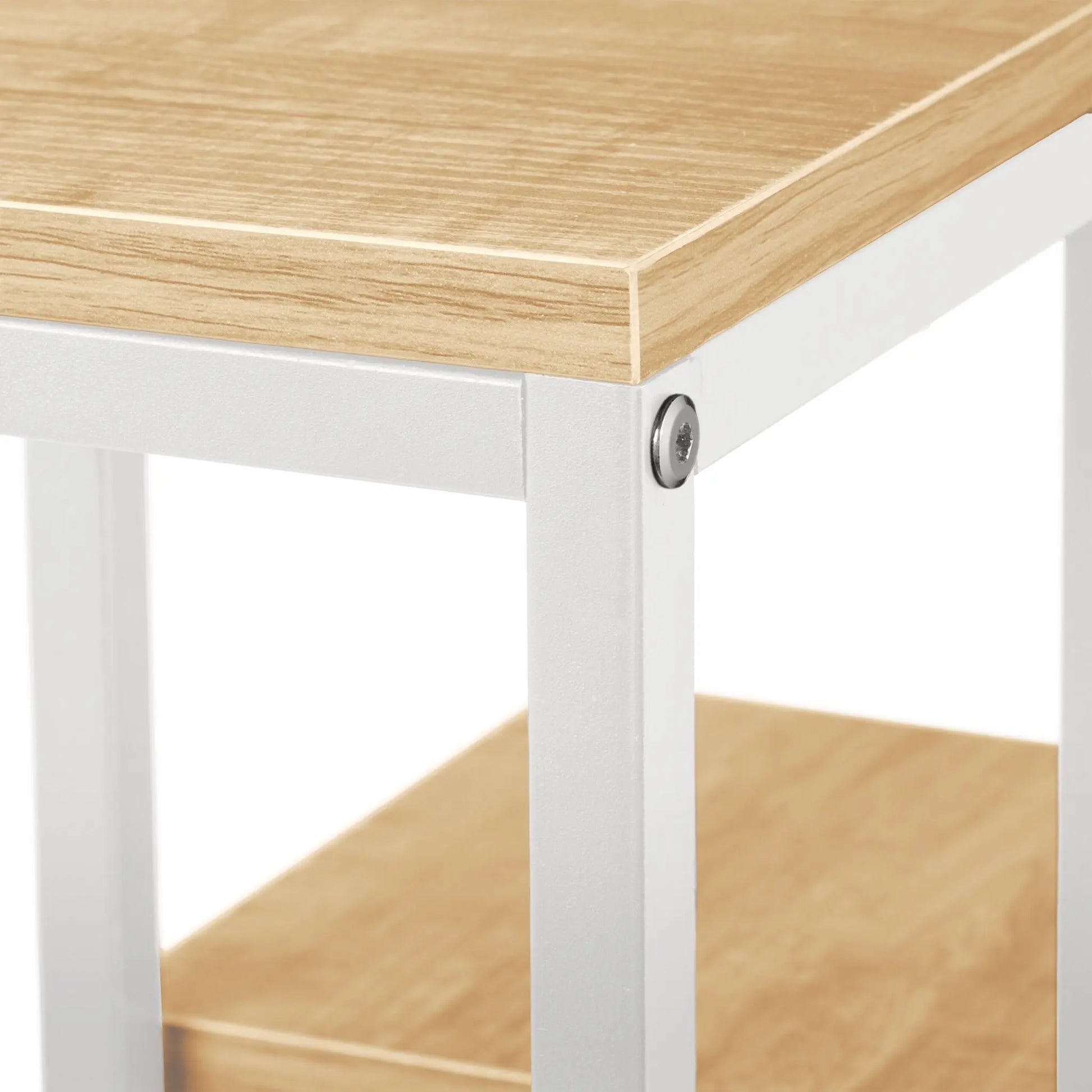 Blumentreppe mit 4 Ablagen Weiss-Hellbraun von Relaxdays