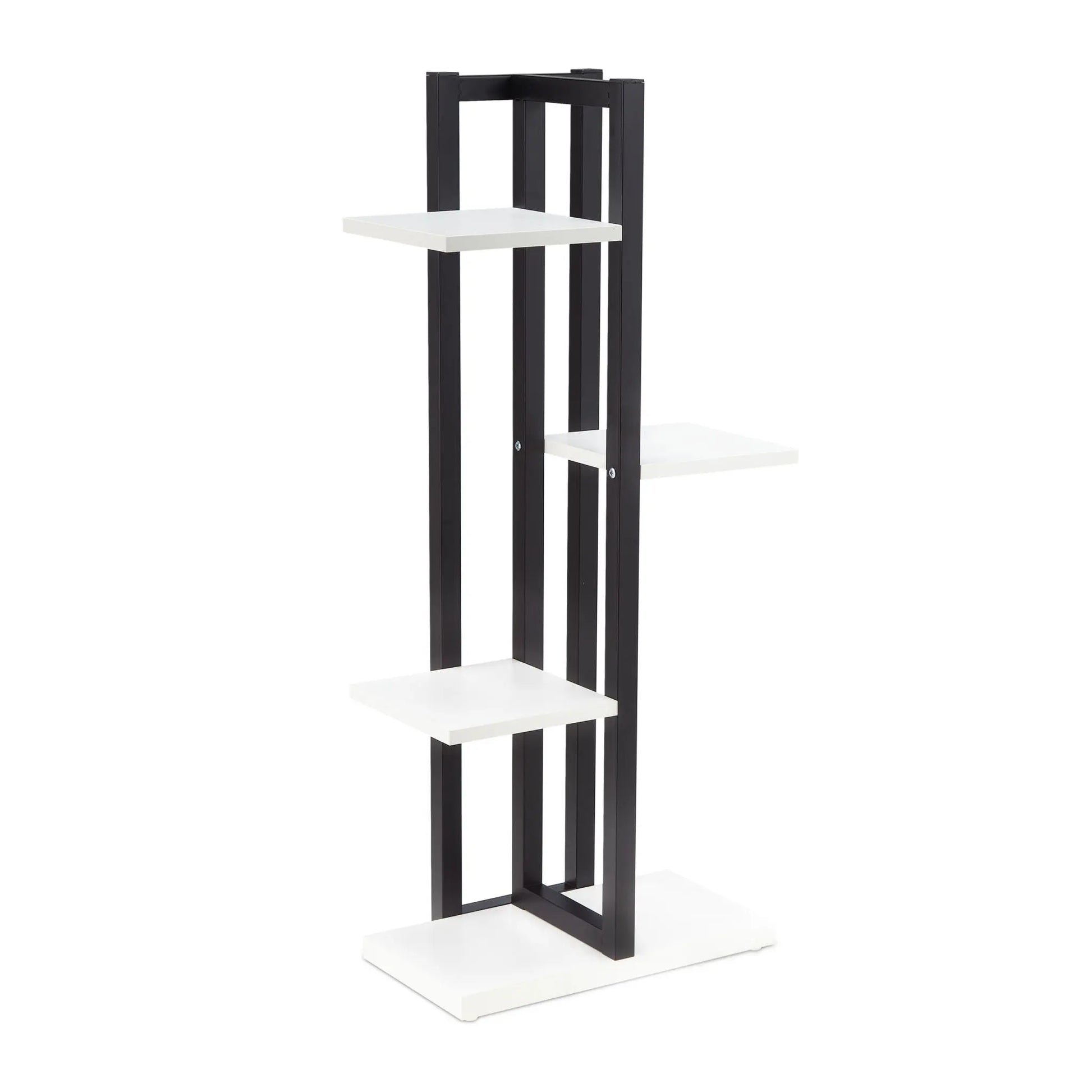 Blumenregal Metall Weiss-Schwarz von Relaxdays
