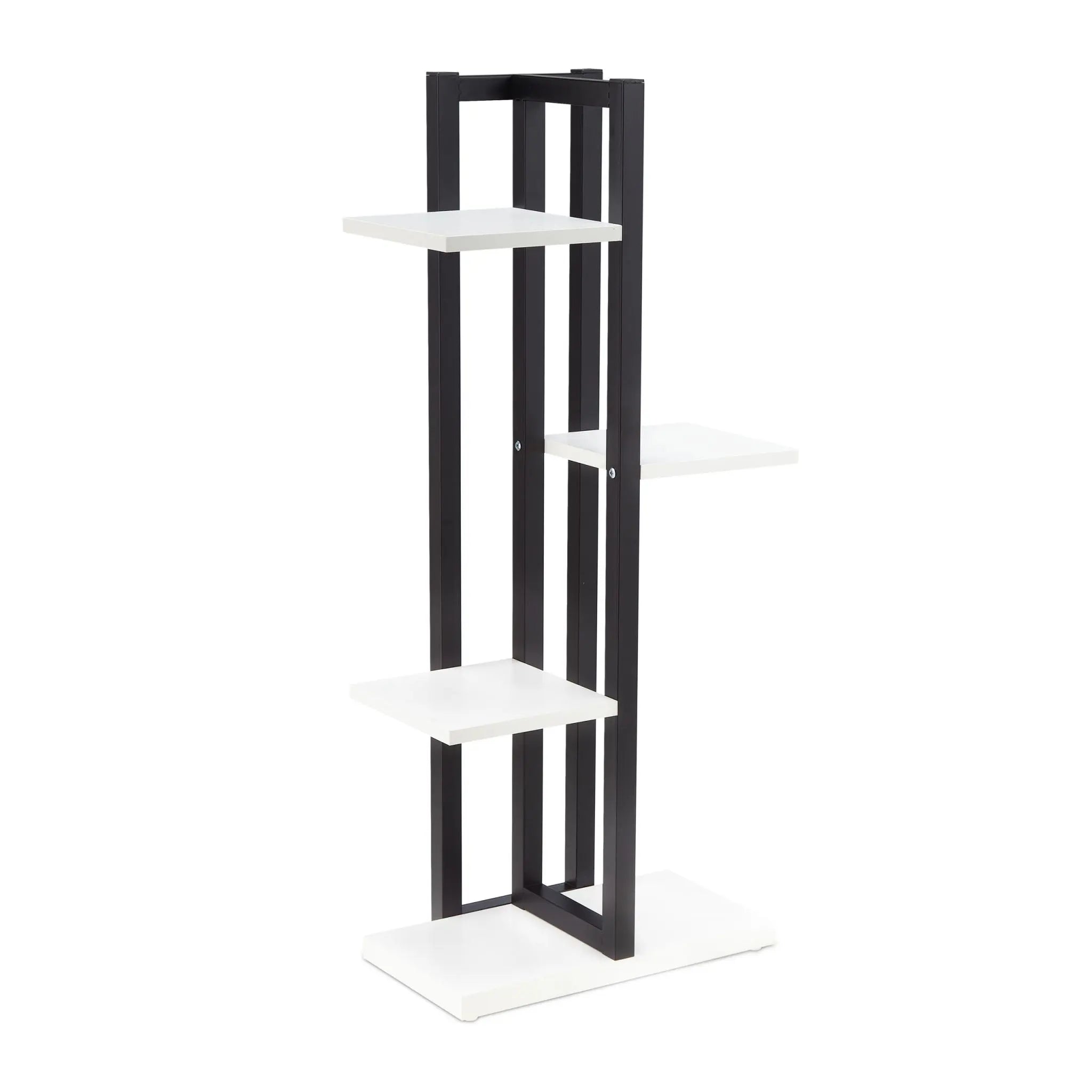 Blumenregal Metall Weiss-Schwarz von Relaxdays
