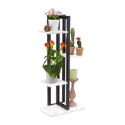 Blumenregal Metall Weiss-Schwarz von Relaxdays