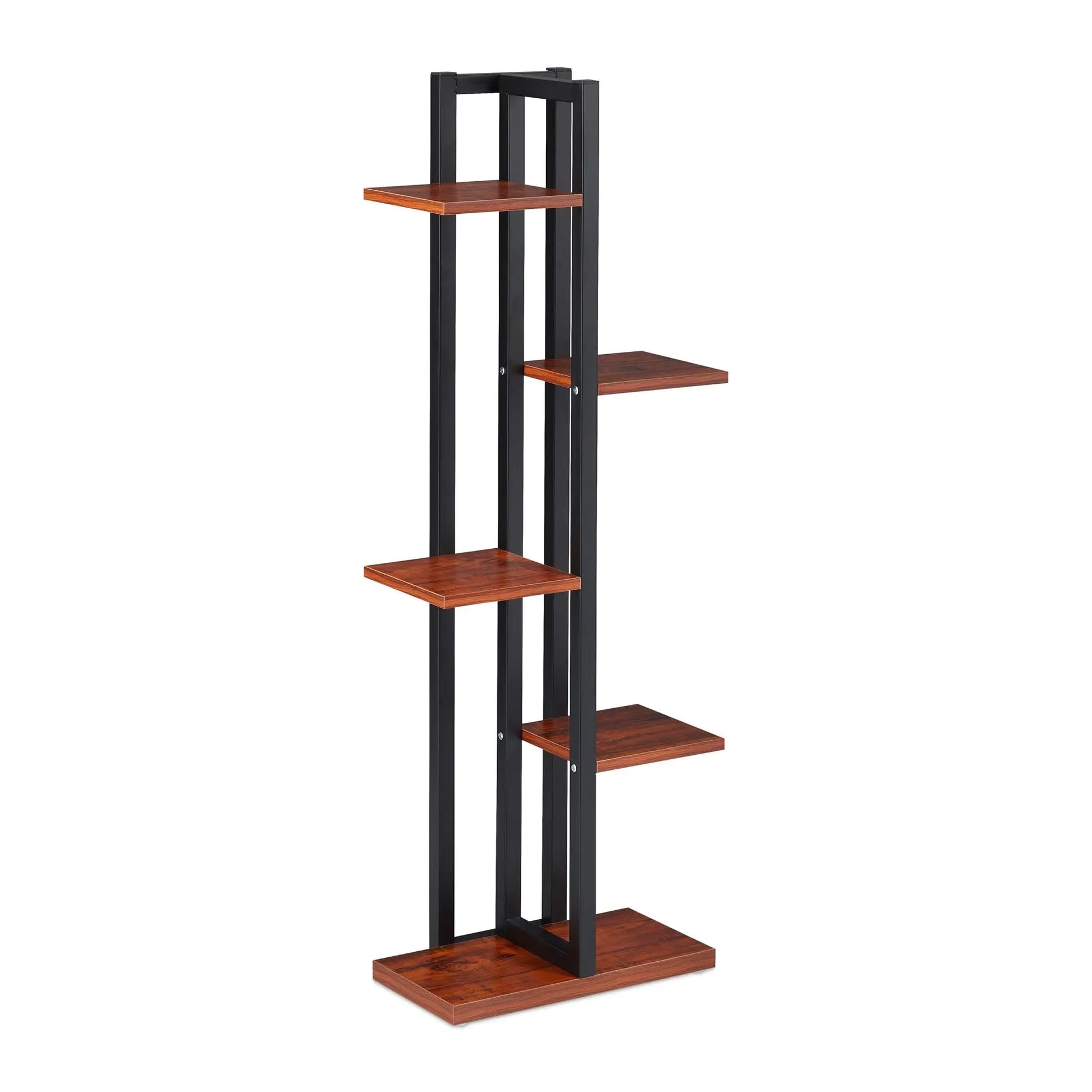 Pflanzenregal mit 5 Ablagen Braun-Schwarz von Relaxdays