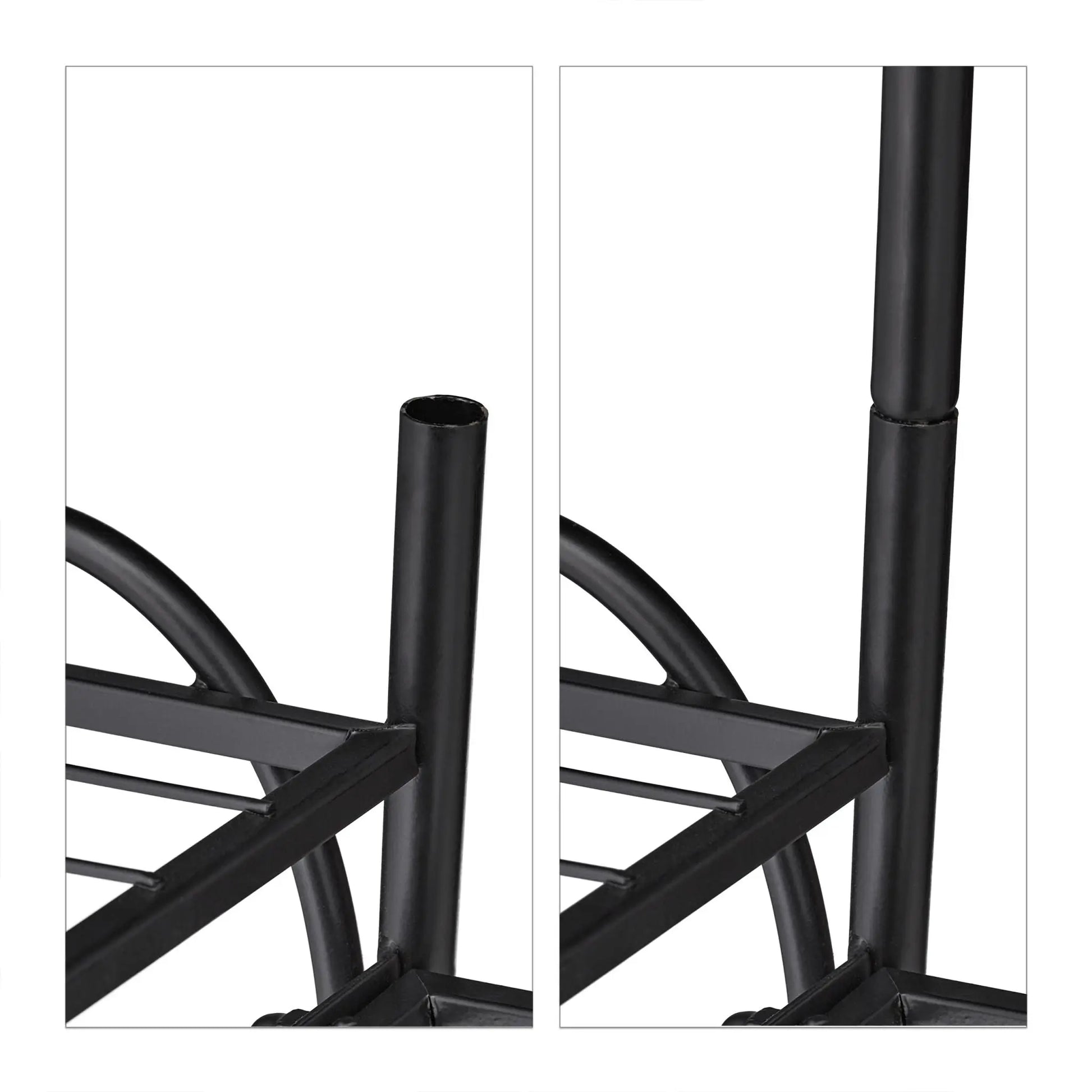 Blumentreppe Metall Schwarz von Relaxdays