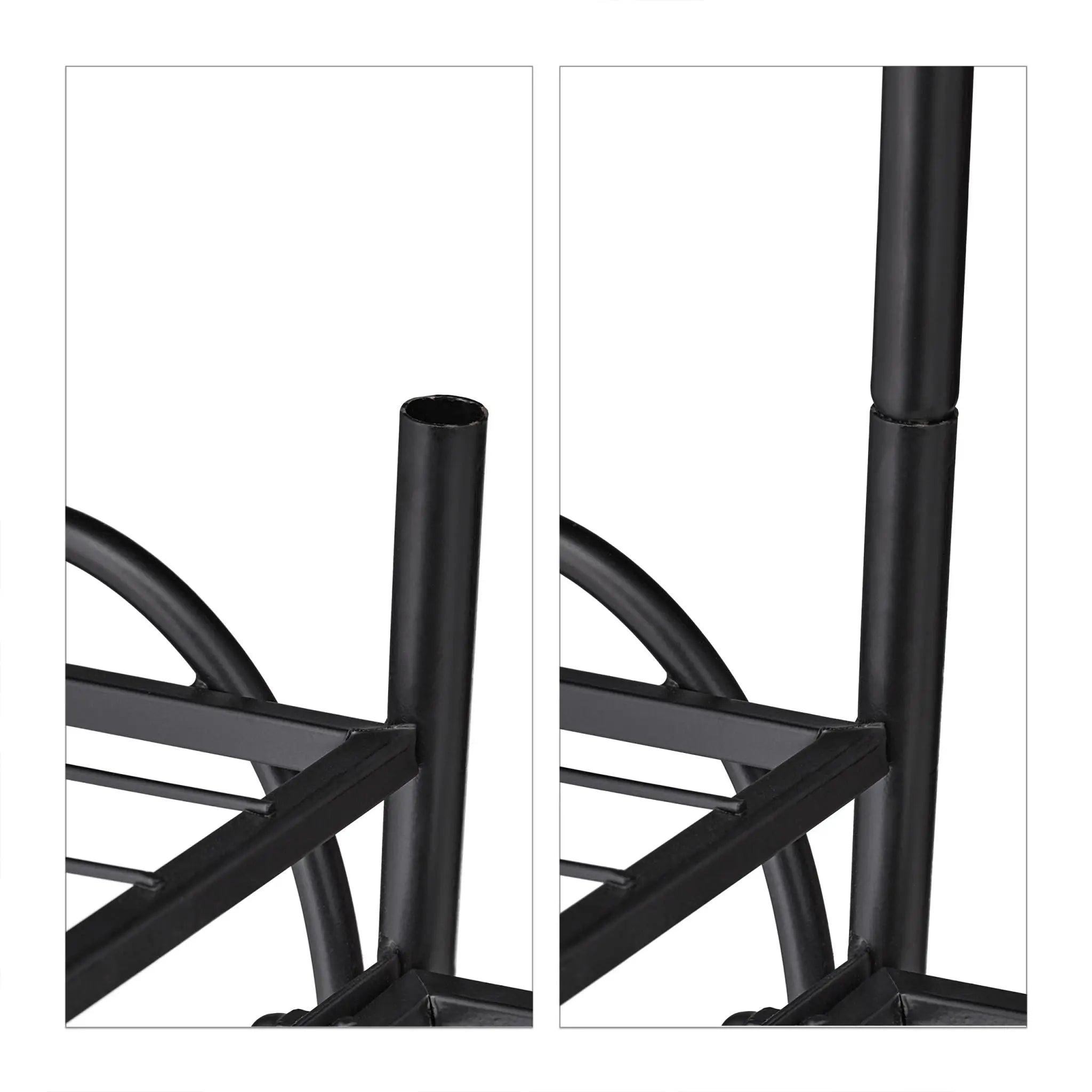 Blumentreppe Metall Schwarz von Relaxdays