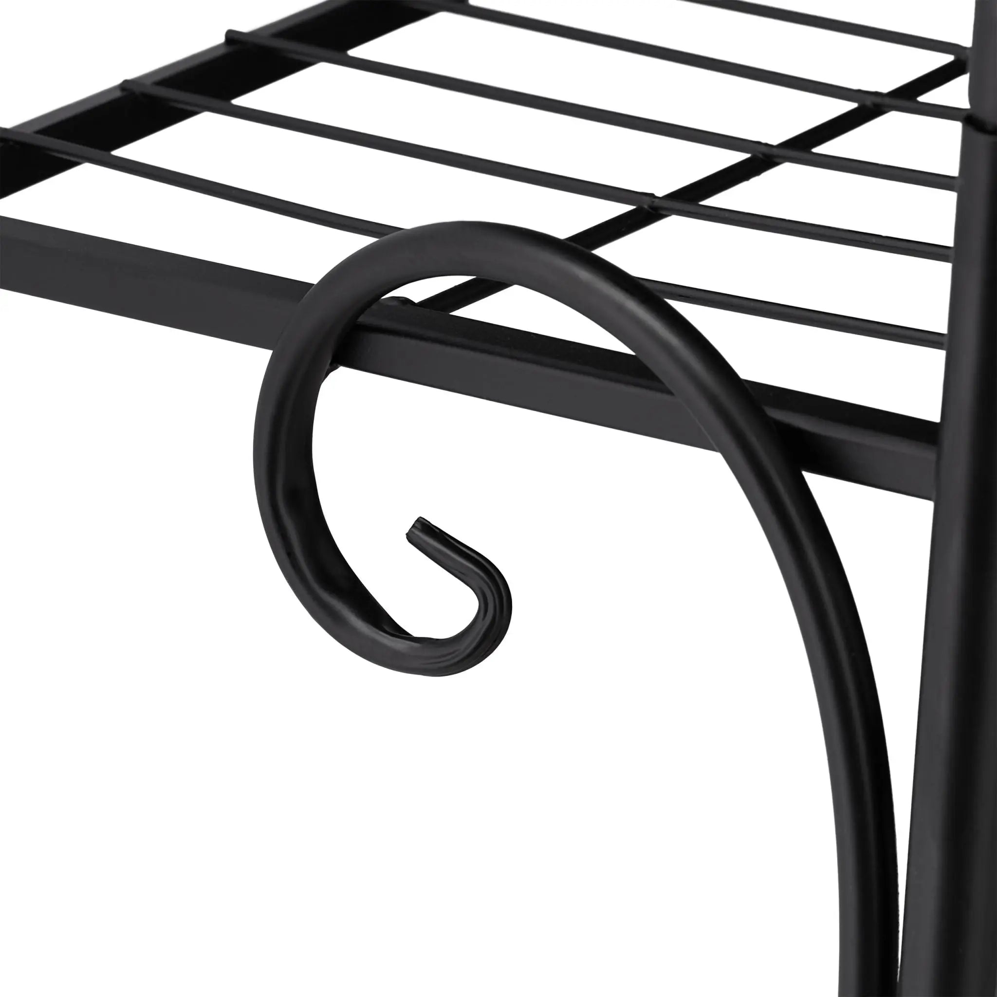 Blumentreppe Metall Schwarz von Relaxdays