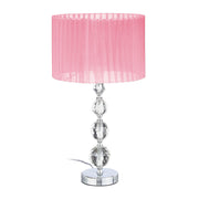 Tischlampe Kristall in Rosa Rosa-Silber von Relaxdays